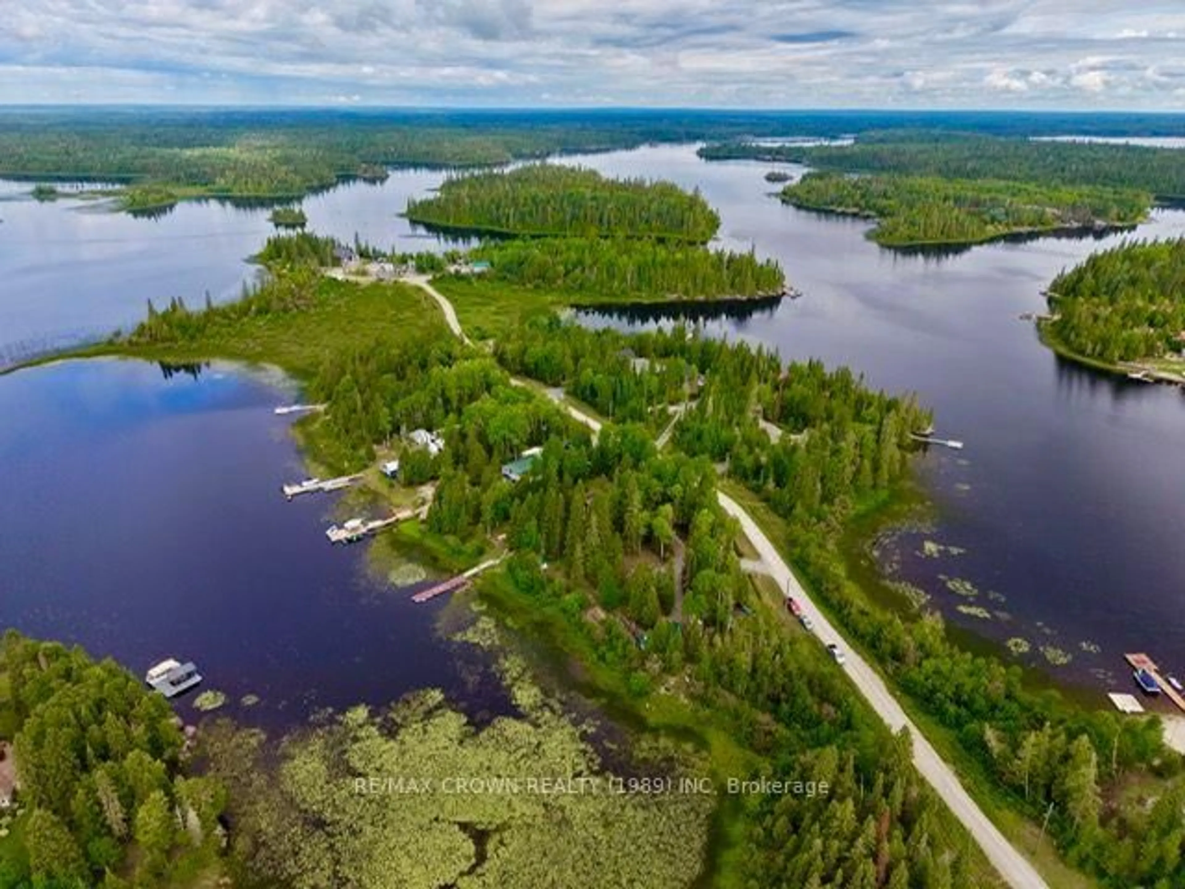 A pic from outside/outdoor area/front of a property/back of a property/a pic from drone, water/lake/river/ocean view for 2 WEST BAY Rd, Hearst Ontario P0L 1N0
