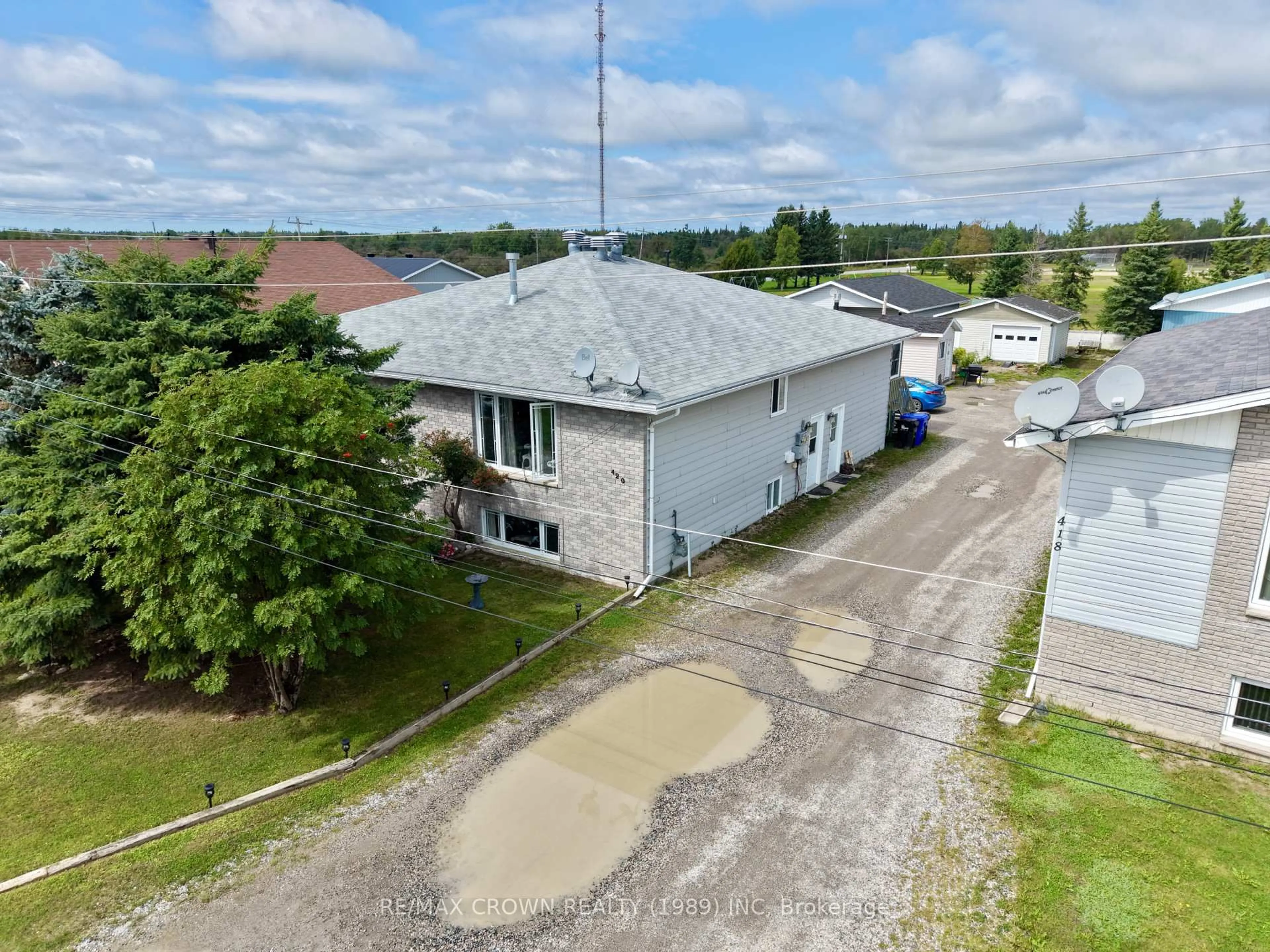 A pic from outside/outdoor area/front of a property/back of a property/a pic from drone, building for 420 Brisson Blvd, Hearst Ontario P0L 1N0