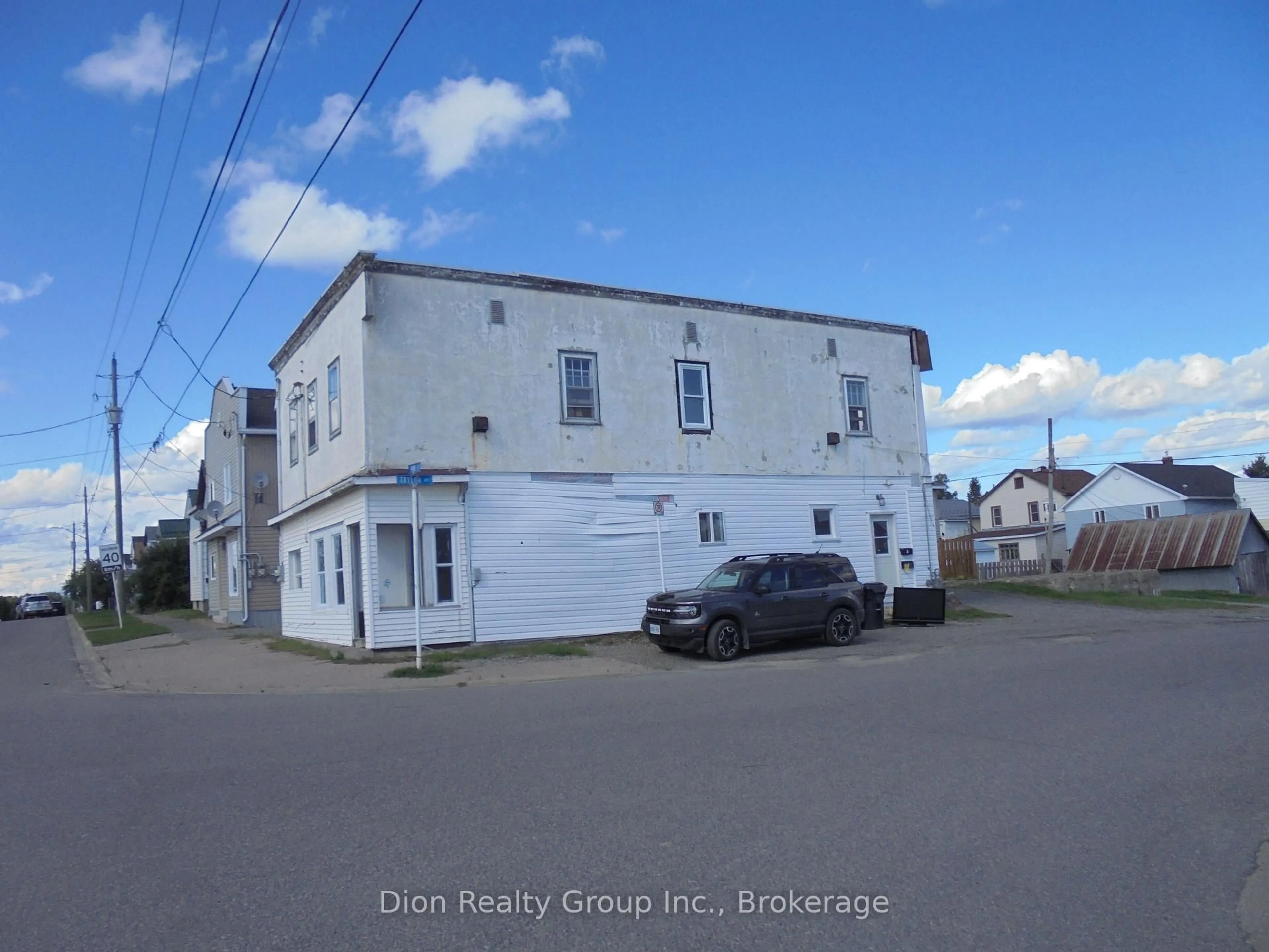 A pic from outside/outdoor area/front of a property/back of a property/a pic from drone, building for 59 Main St, Kirkland Lake Ontario P2N 3E2