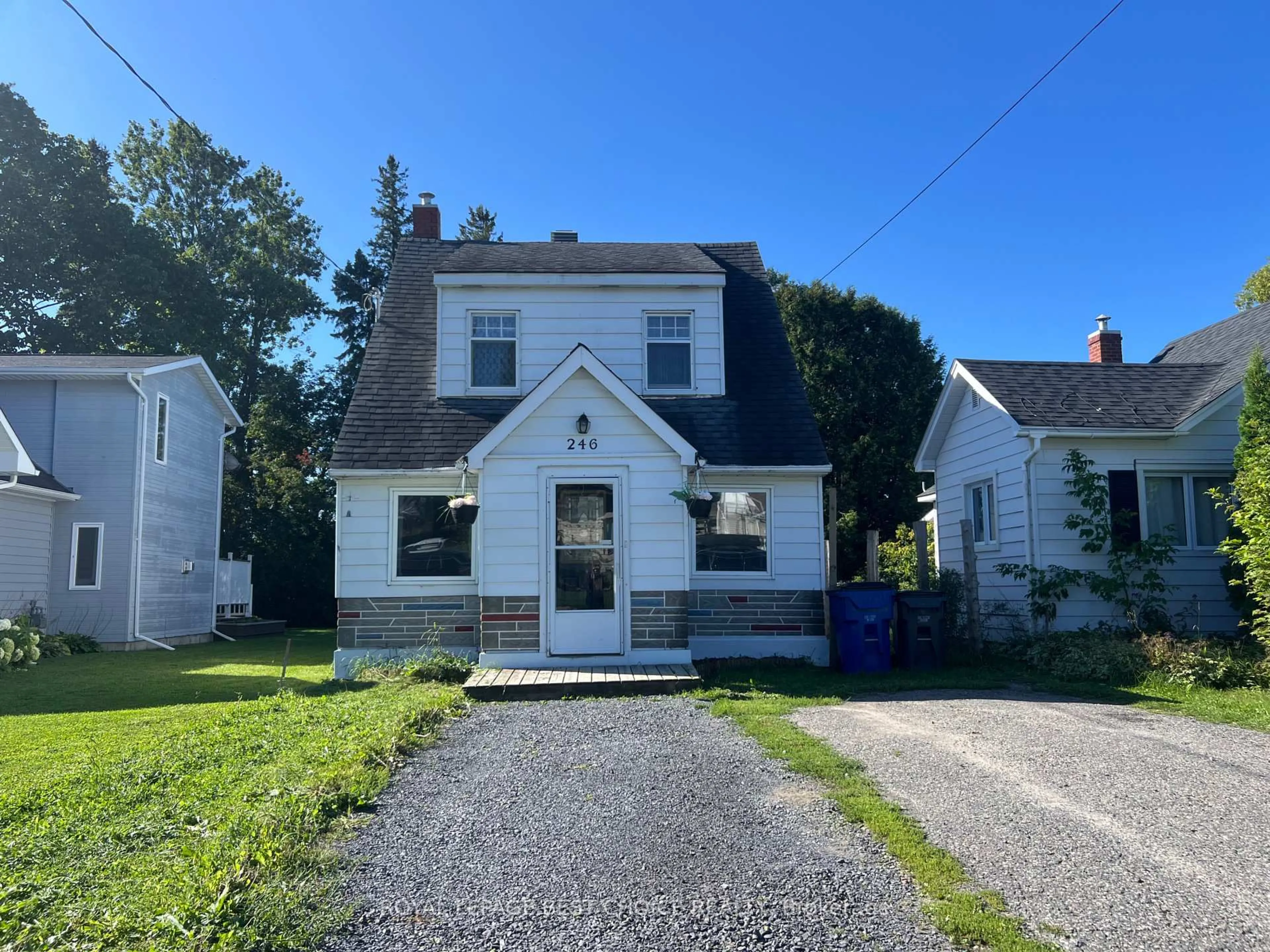 A pic from outside/outdoor area/front of a property/back of a property/a pic from drone, street for 246 McCamus Ave, Temiskaming Shores Ontario P0J 1P0