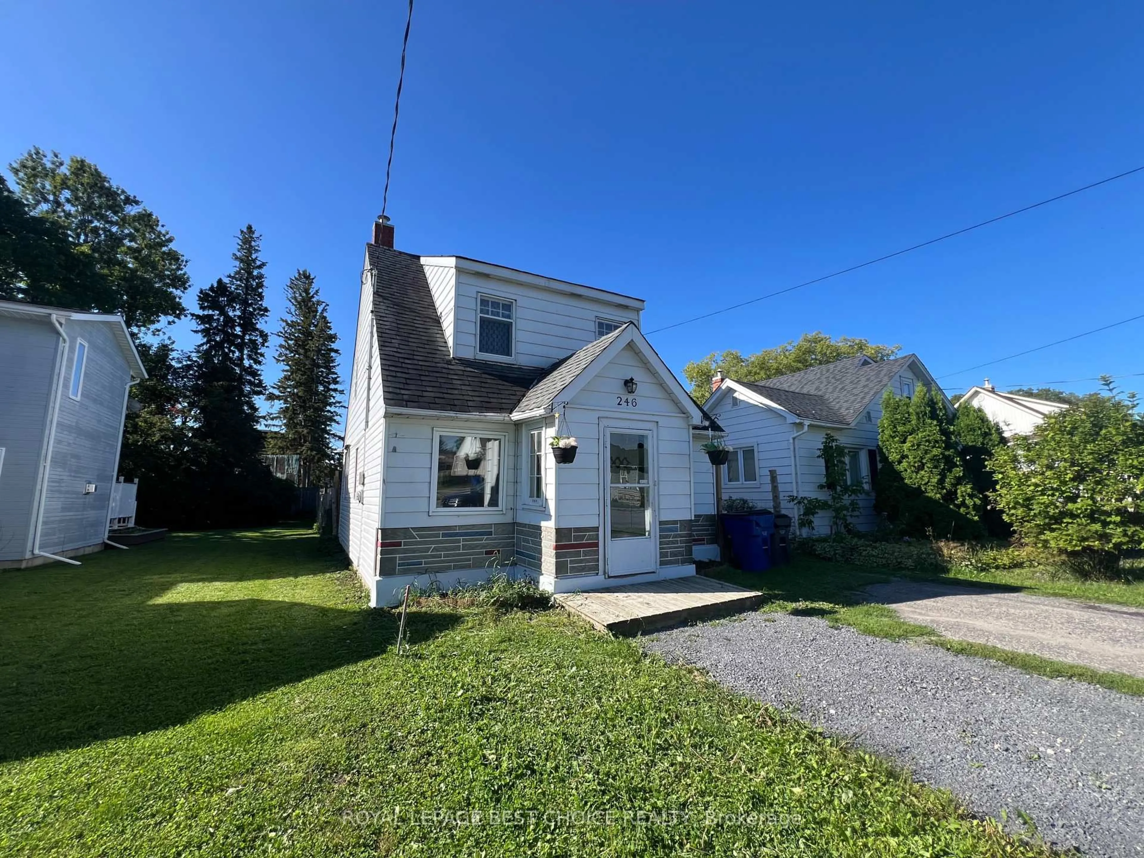 A pic from outside/outdoor area/front of a property/back of a property/a pic from drone, street for 246 McCamus Ave, Temiskaming Shores Ontario P0J 1P0