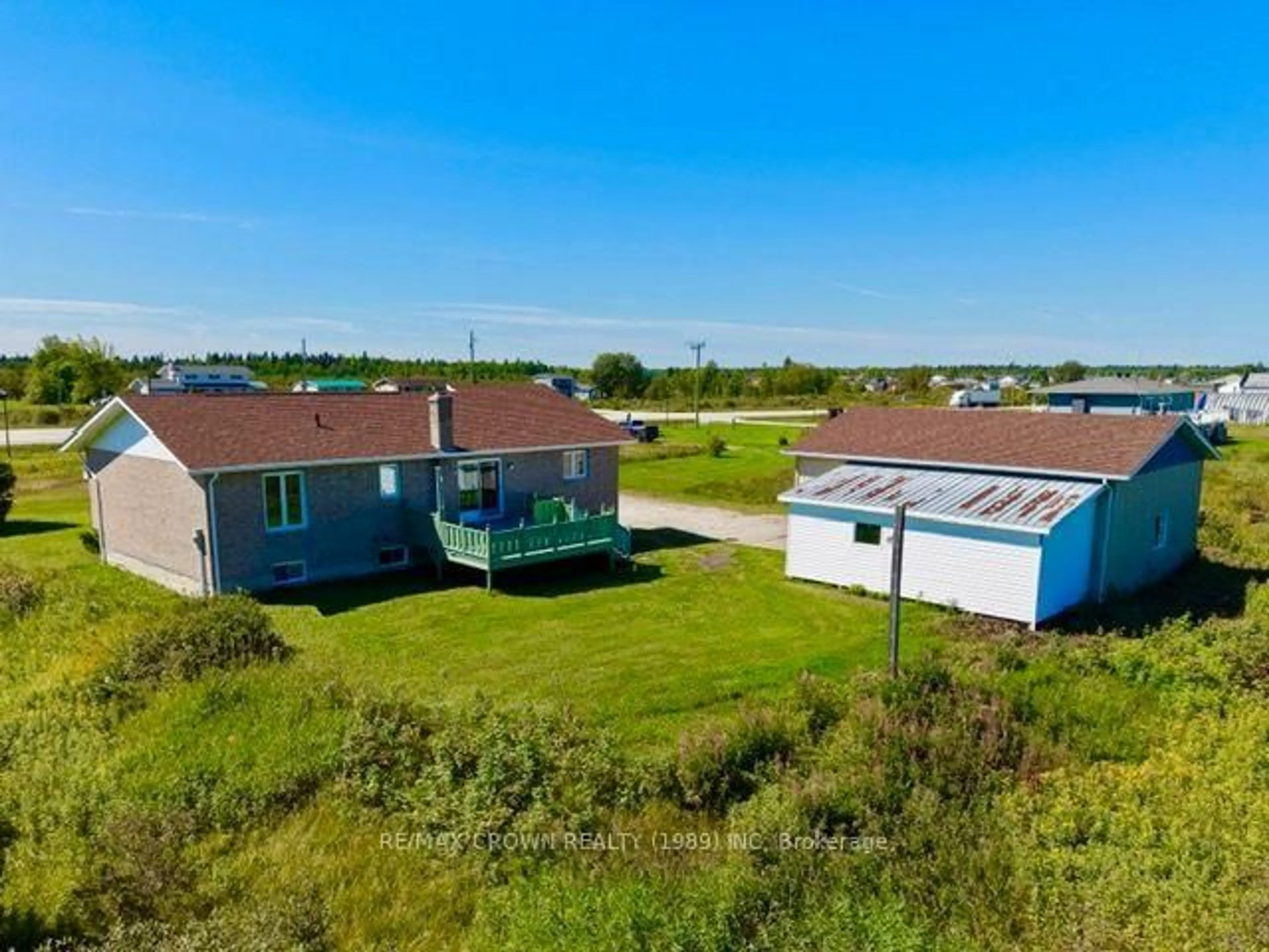 A pic from outside/outdoor area/front of a property/back of a property/a pic from drone, water/lake/river/ocean view for 430 HIGHWAY 11, Mattice-Val Cote Ontario P0L 1T0