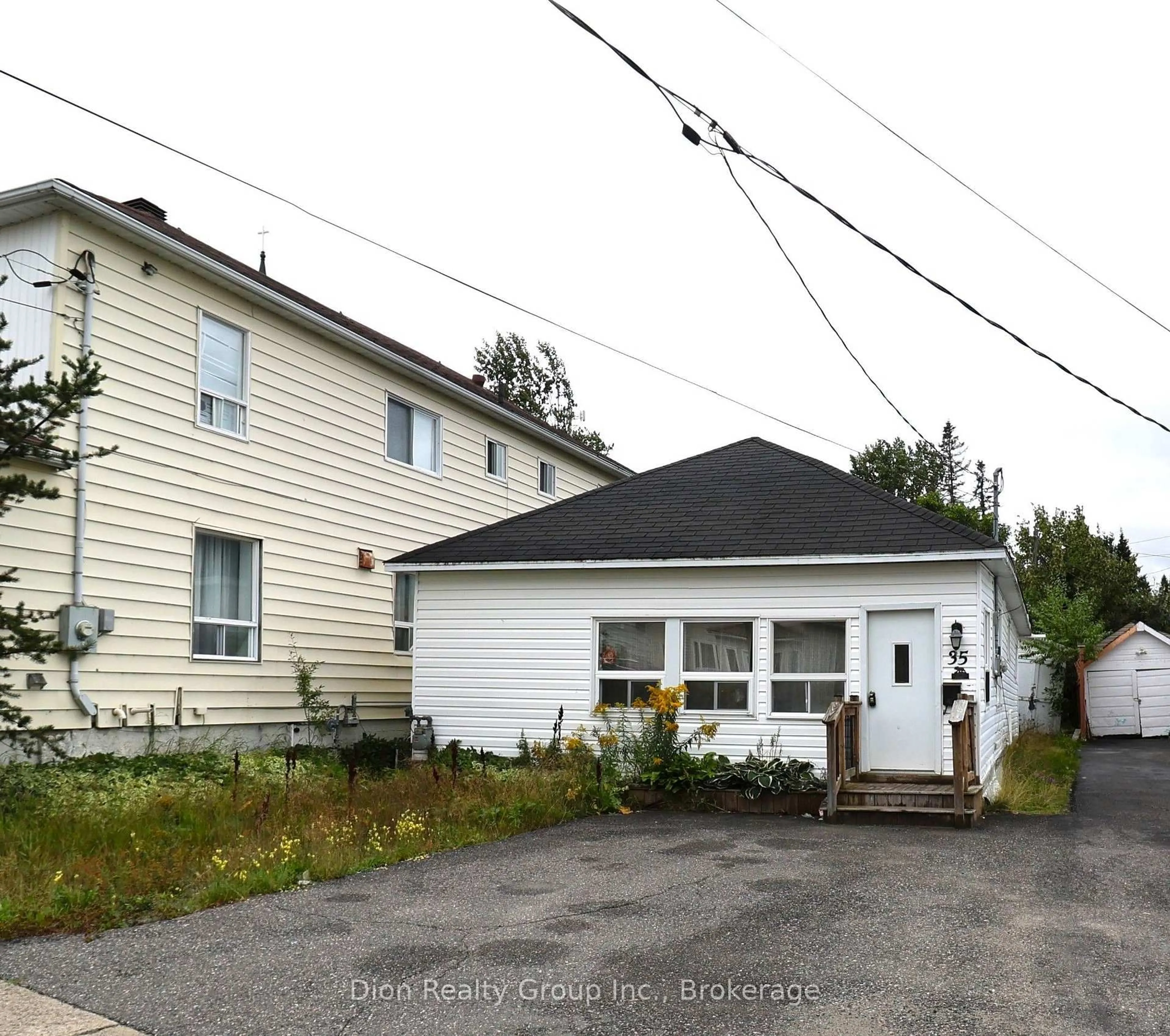 A pic from outside/outdoor area/front of a property/back of a property/a pic from drone, street for 35 Lebel Ave, Kirkland Lake Ontario P2N 2Y4