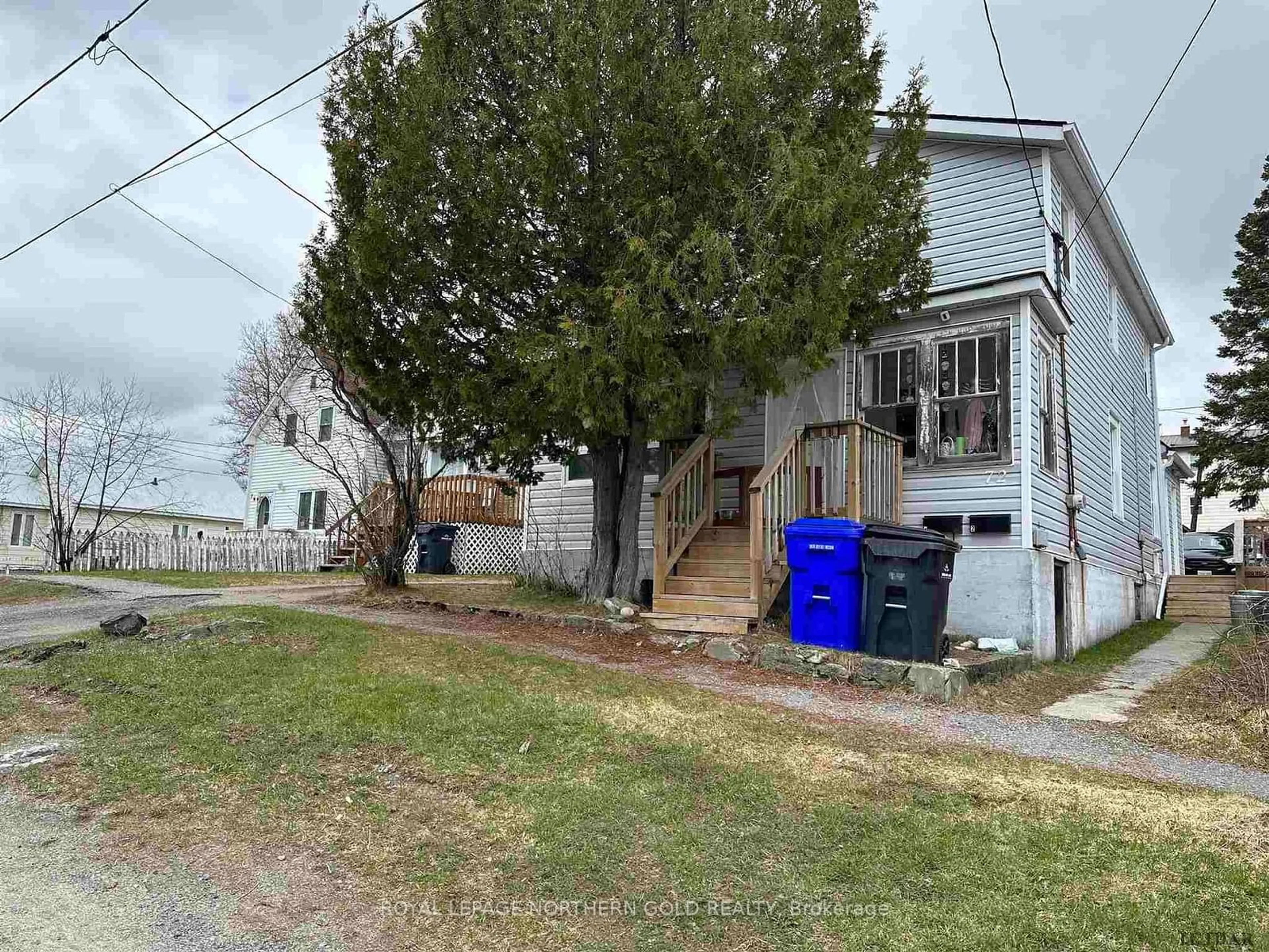 Frontside or backside of a home, the street view for 72 Taylor Ave, Kirkland Lake Ontario P2N 2L6