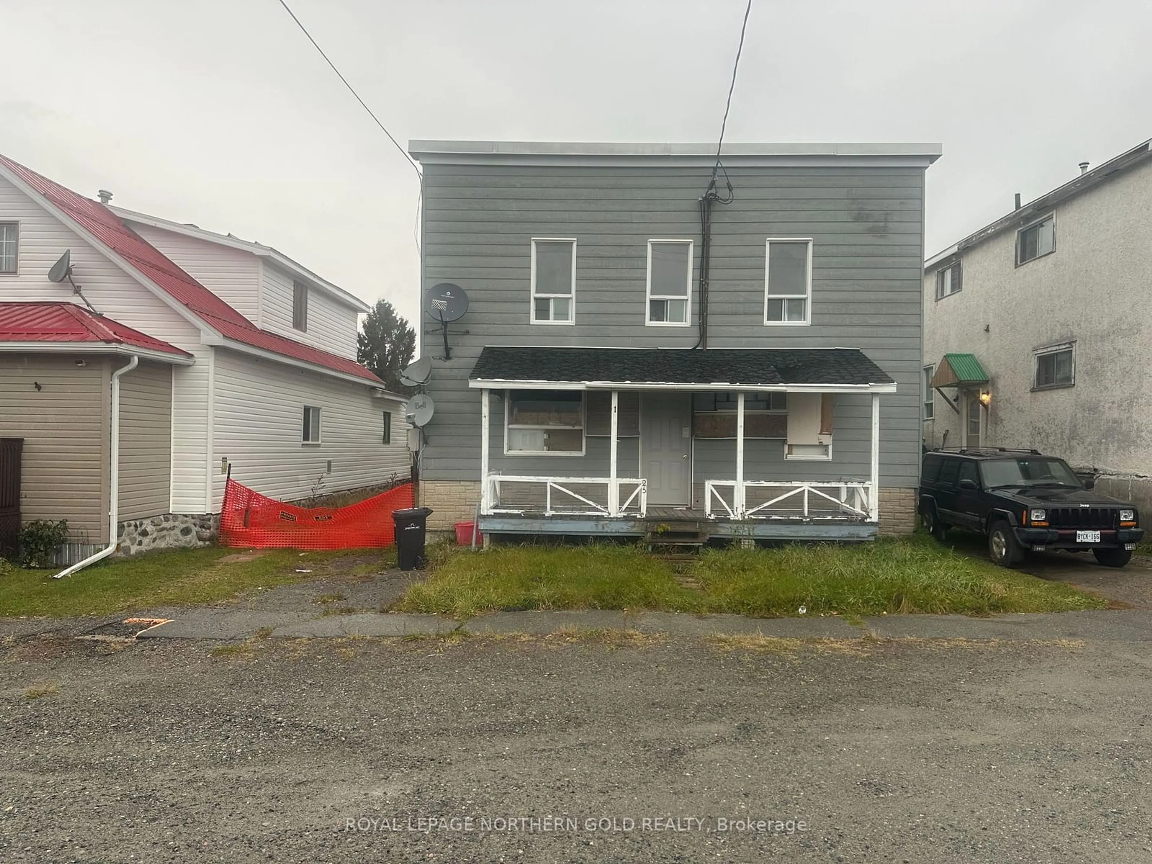 Frontside or backside of a home, the front or back of building for 25 McCamus Ave, Kirkland Lake Ontario P2N 2J6