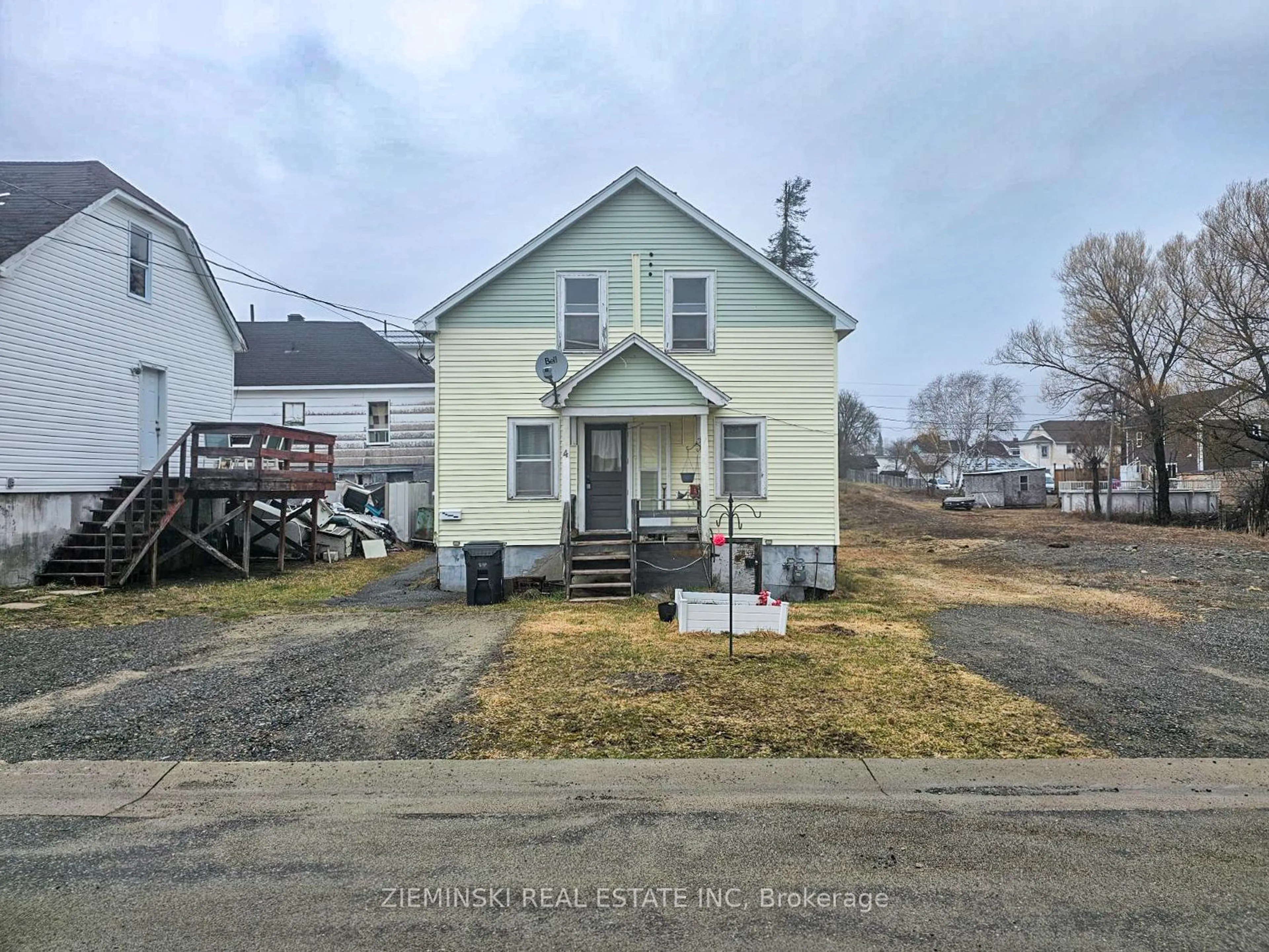 Frontside or backside of a home, the street view for 4 FOLGER St, Kirkland Lake Ontario P2N 2S3
