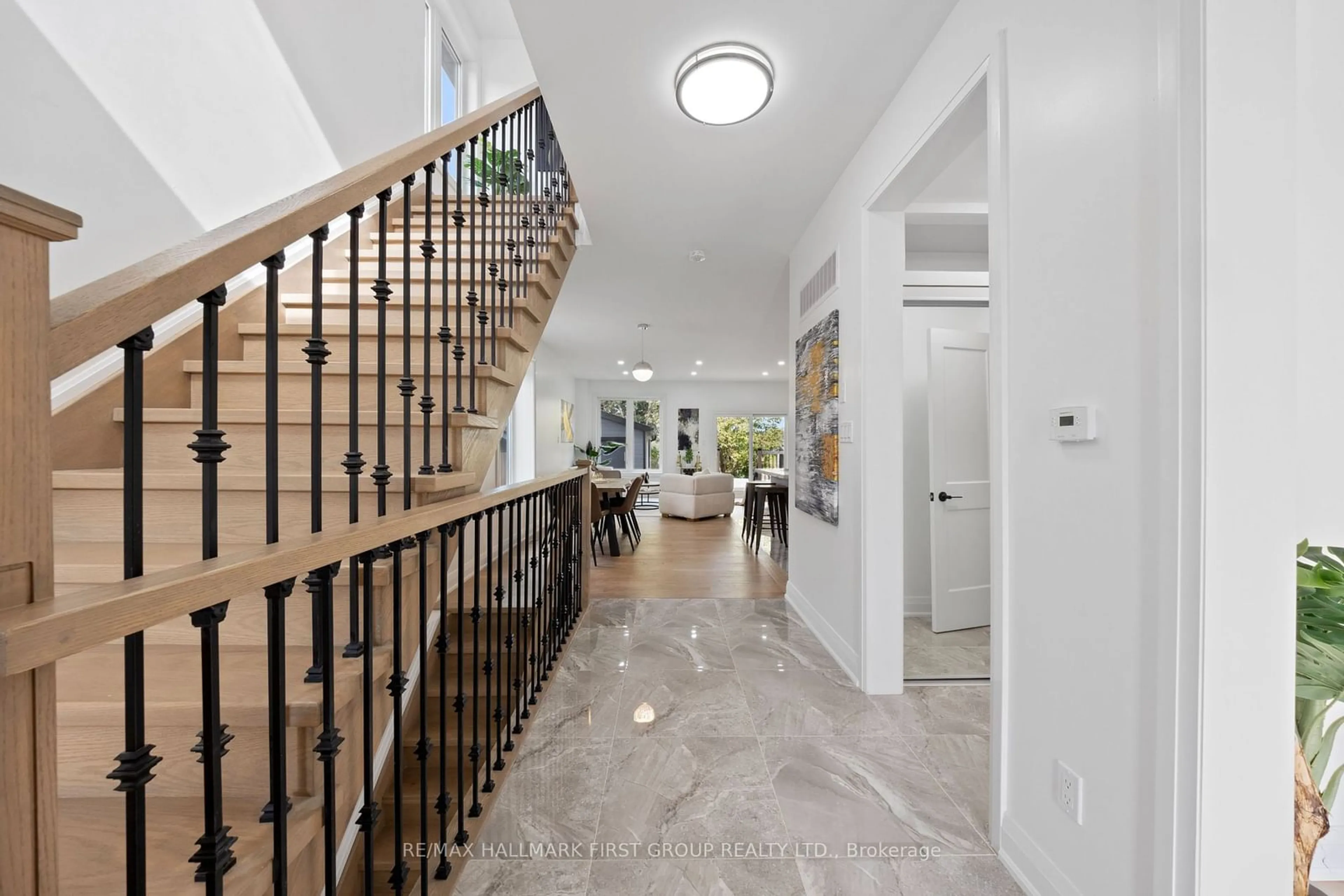 Indoor foyer, wood floors for 27 Brownville Ave, Toronto Ontario M6N 4L2