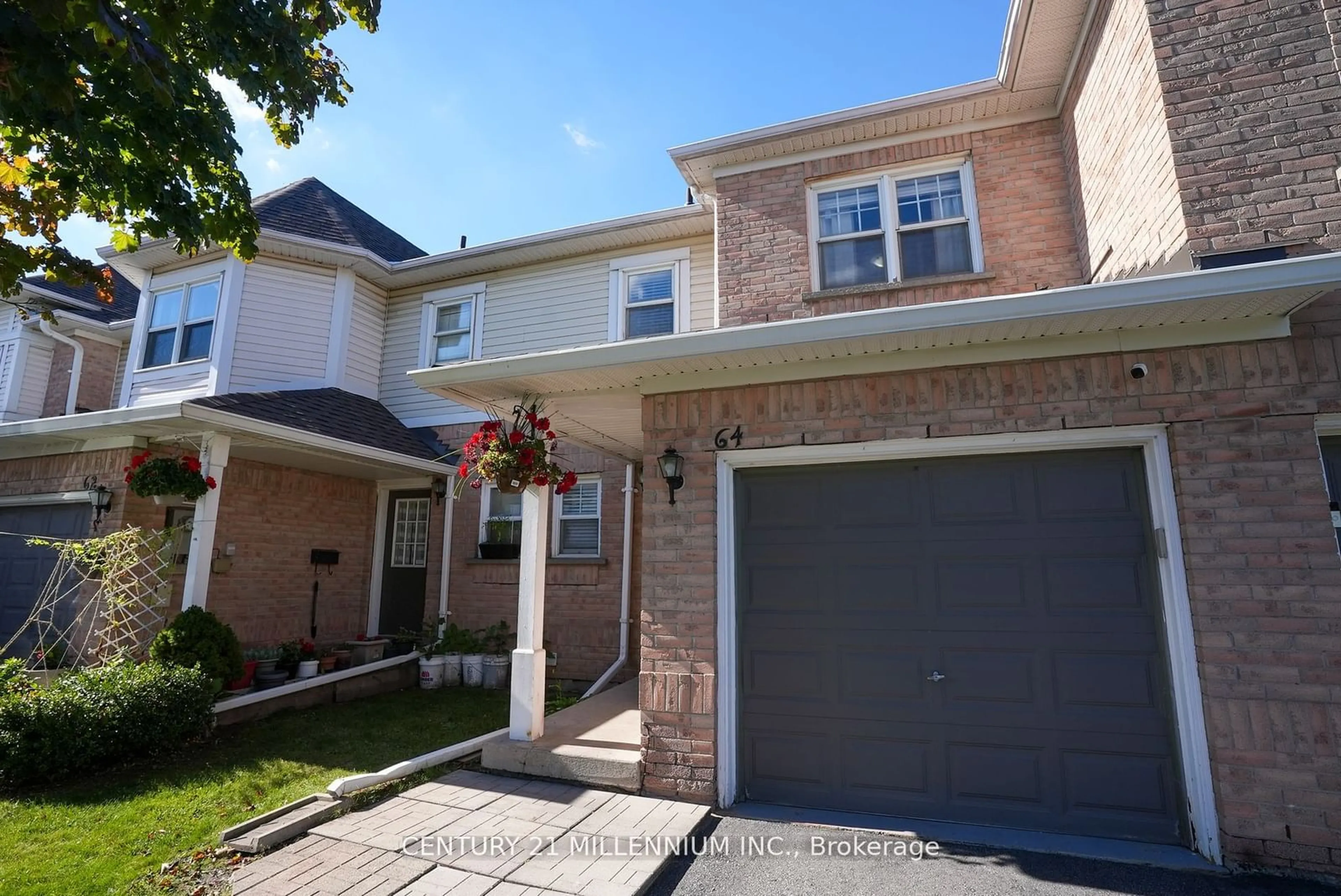 A pic from exterior of the house or condo, the street view for 64 Brisbane Crt #37, Brampton Ontario L6R 1V4