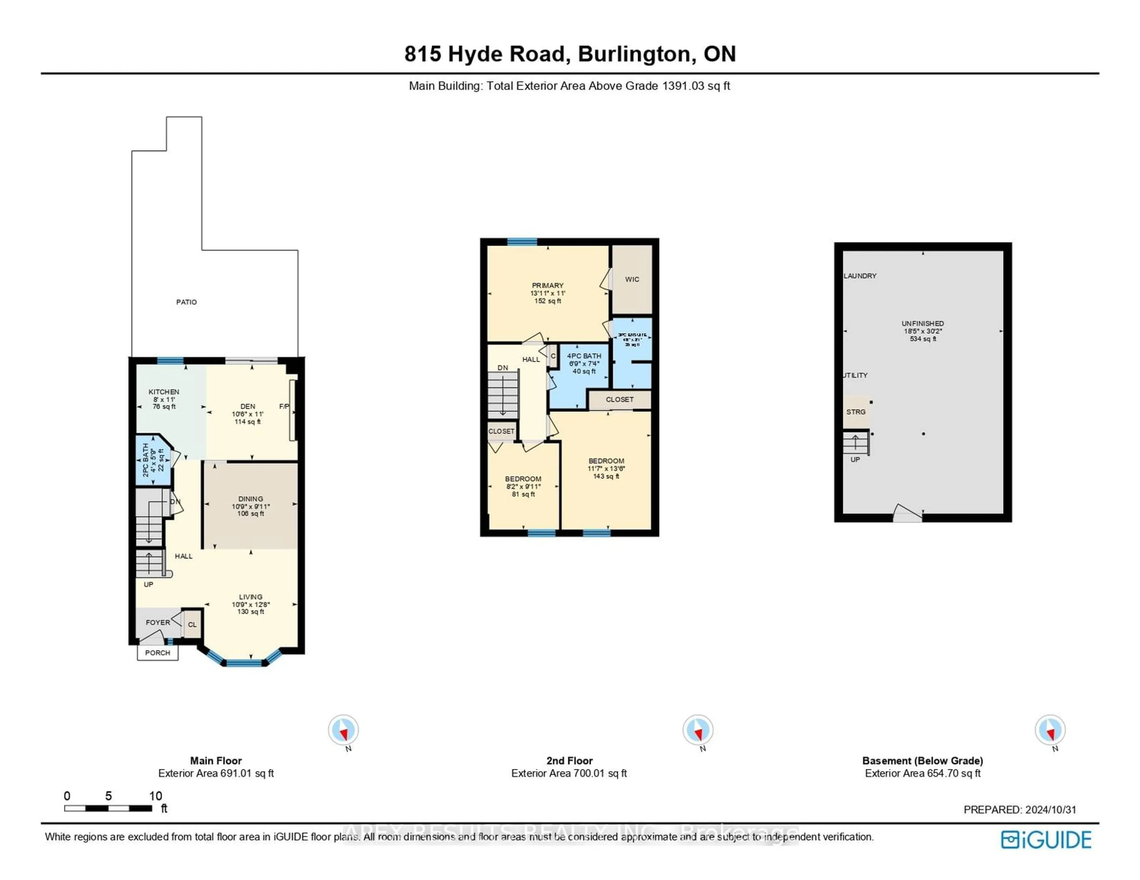 Floor plan for 815 Hyde Rd, Burlington Ontario L7S 1S6