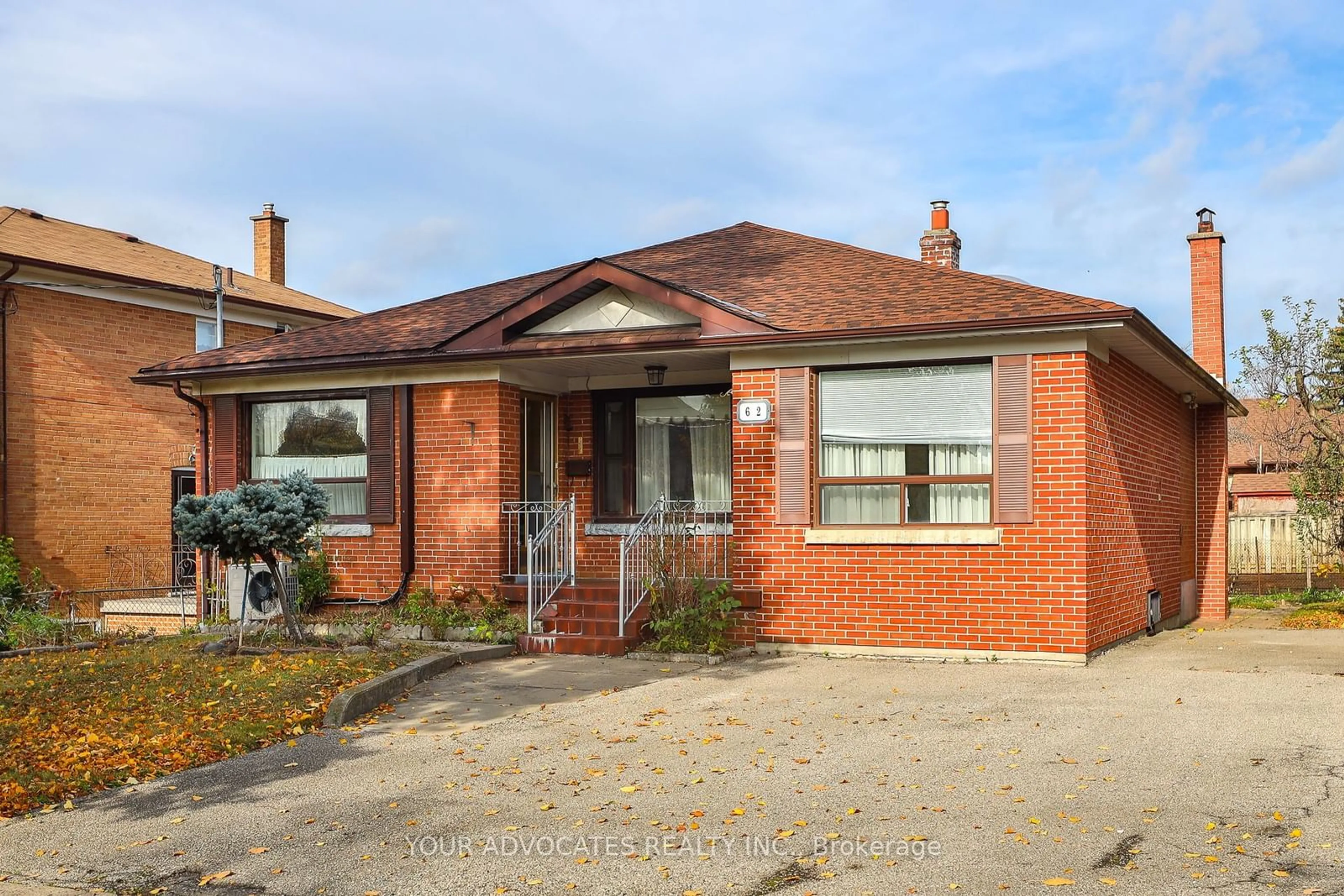 Home with brick exterior material for 62 Flamborough Dr, Toronto Ontario M6M 2R6