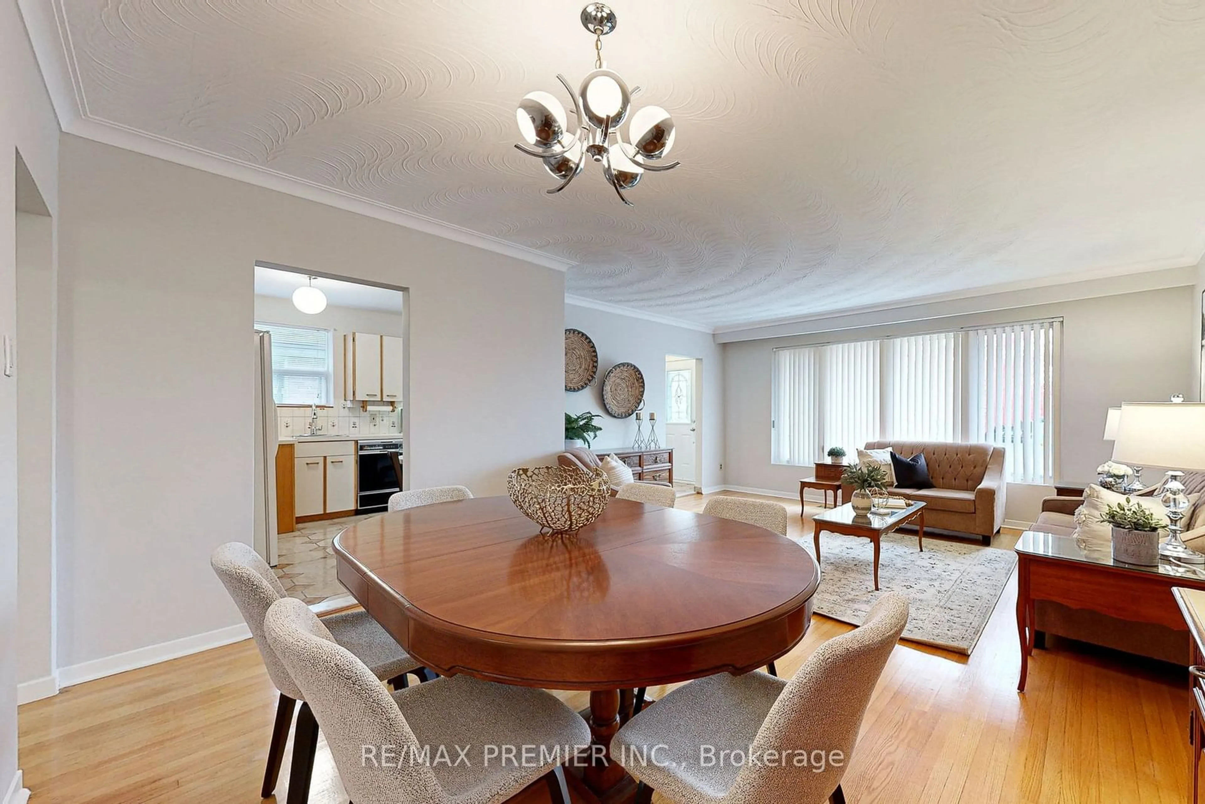 Dining room, wood floors for 50 Faversham Cres, Toronto Ontario M9C 3X6