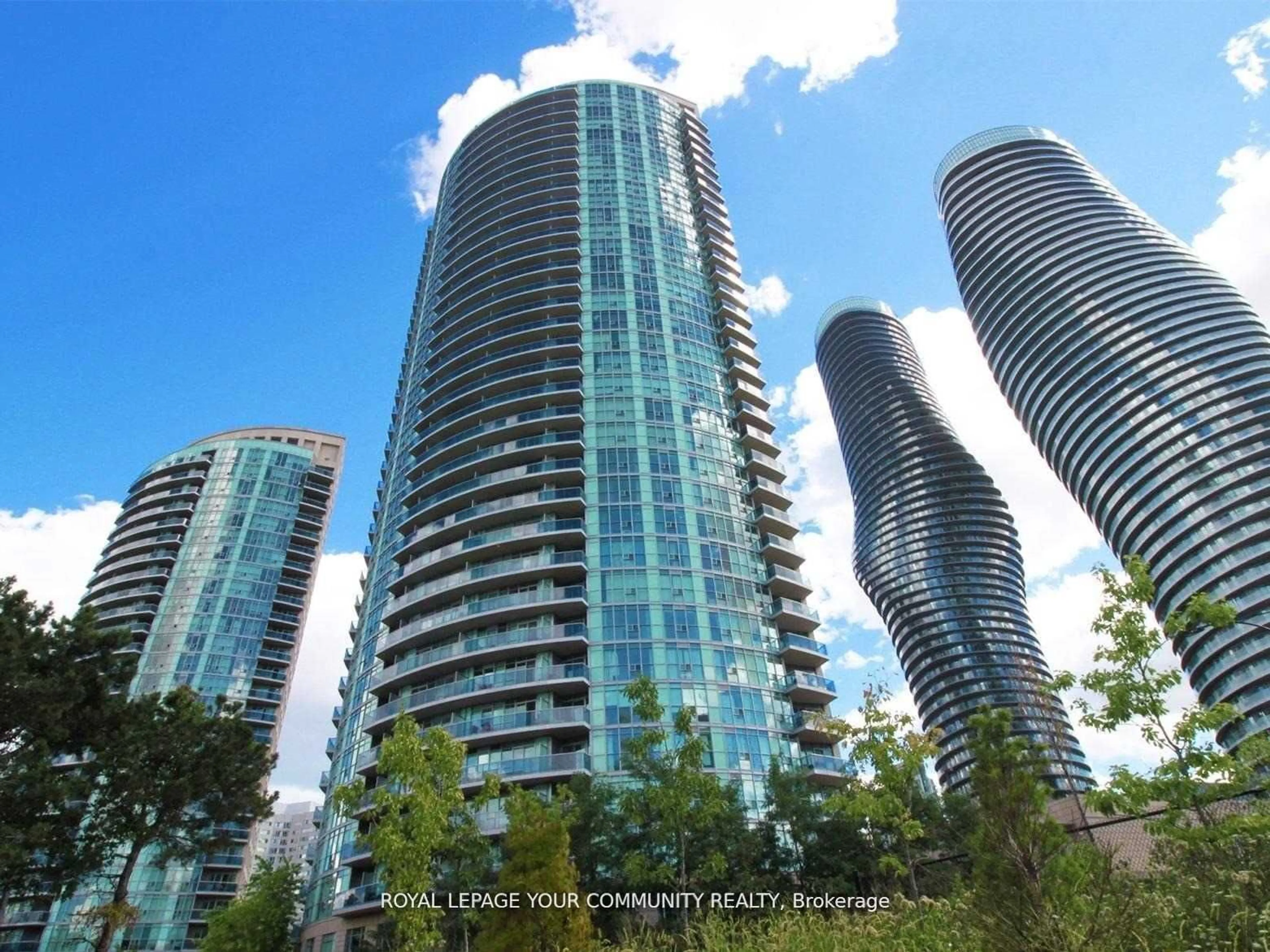 A pic from exterior of the house or condo, the view of city buildings for 80 Absolute Ave #1901, Mississauga Ontario L4Z 0A5