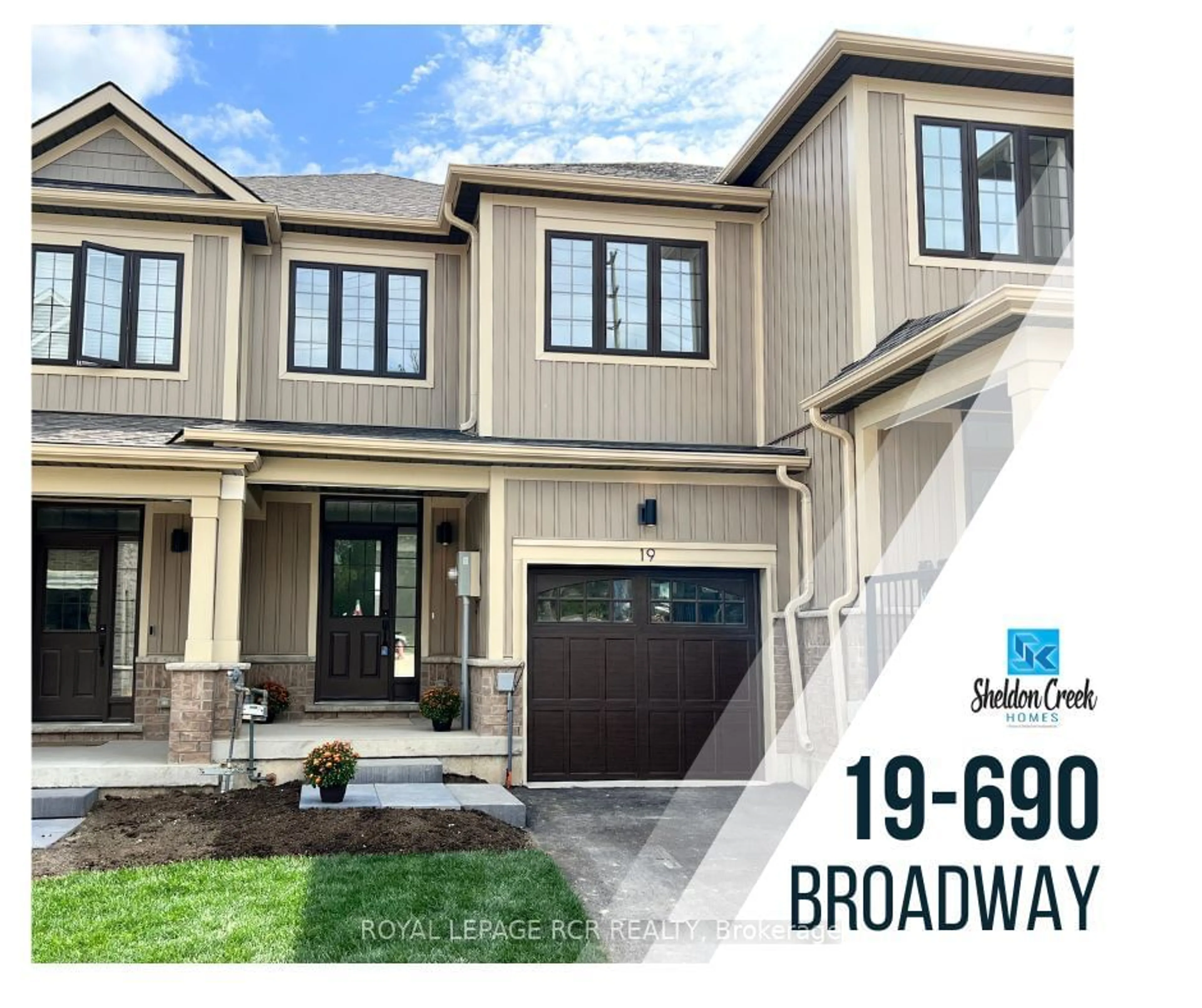 Frontside or backside of a home, the street view for 690 Broadway Ave #19, Orangeville Ontario L9W 7T7