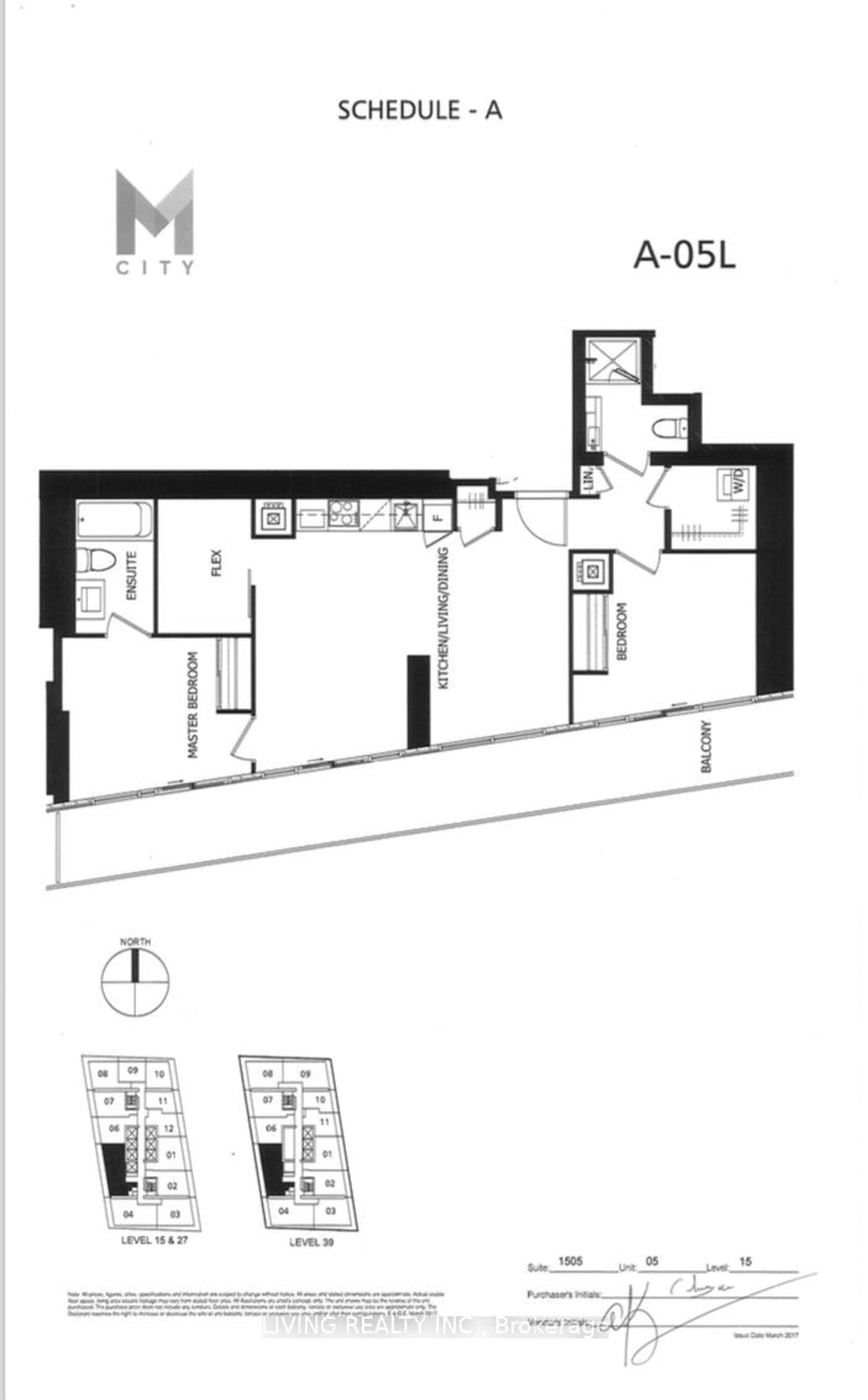 Floor plan for 3900 Confederation Pkwy #1505, Mississauga Ontario L5B 0M3