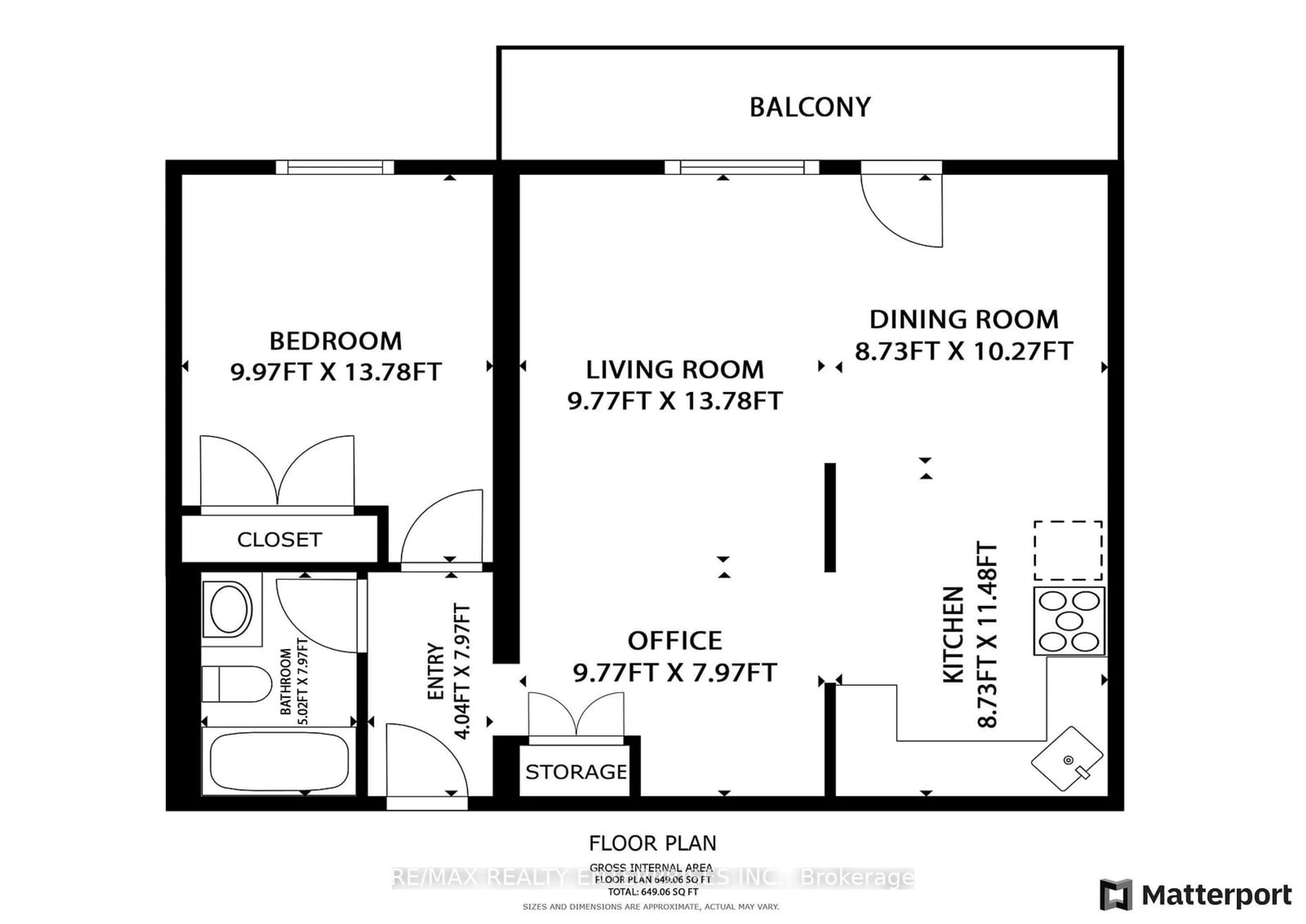 Floor plan for 49 Queen St #101, Mississauga Ontario L5G 4N6