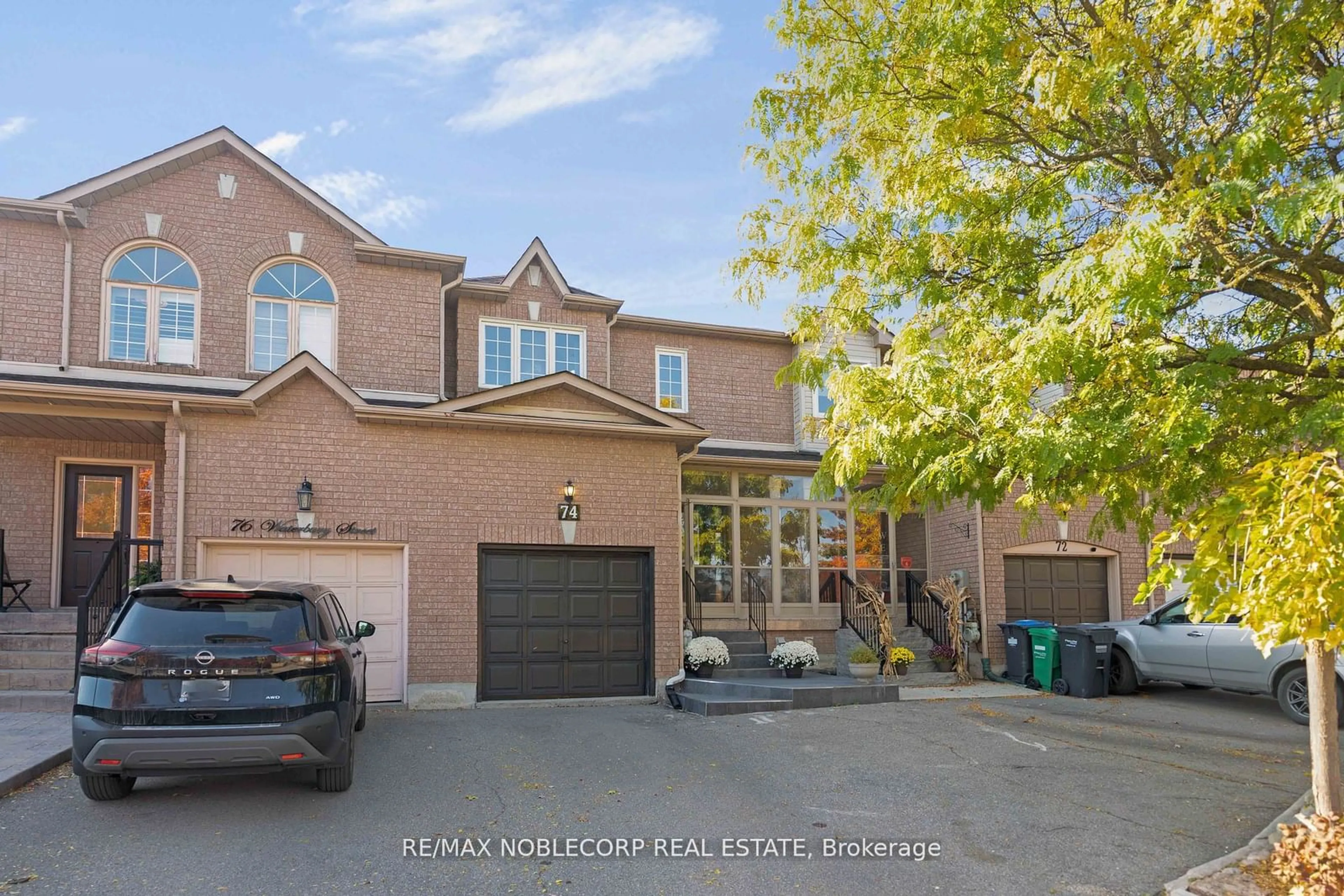 A pic from exterior of the house or condo, the street view for 74 Waterbury St, Caledon Ontario L7E 1X5