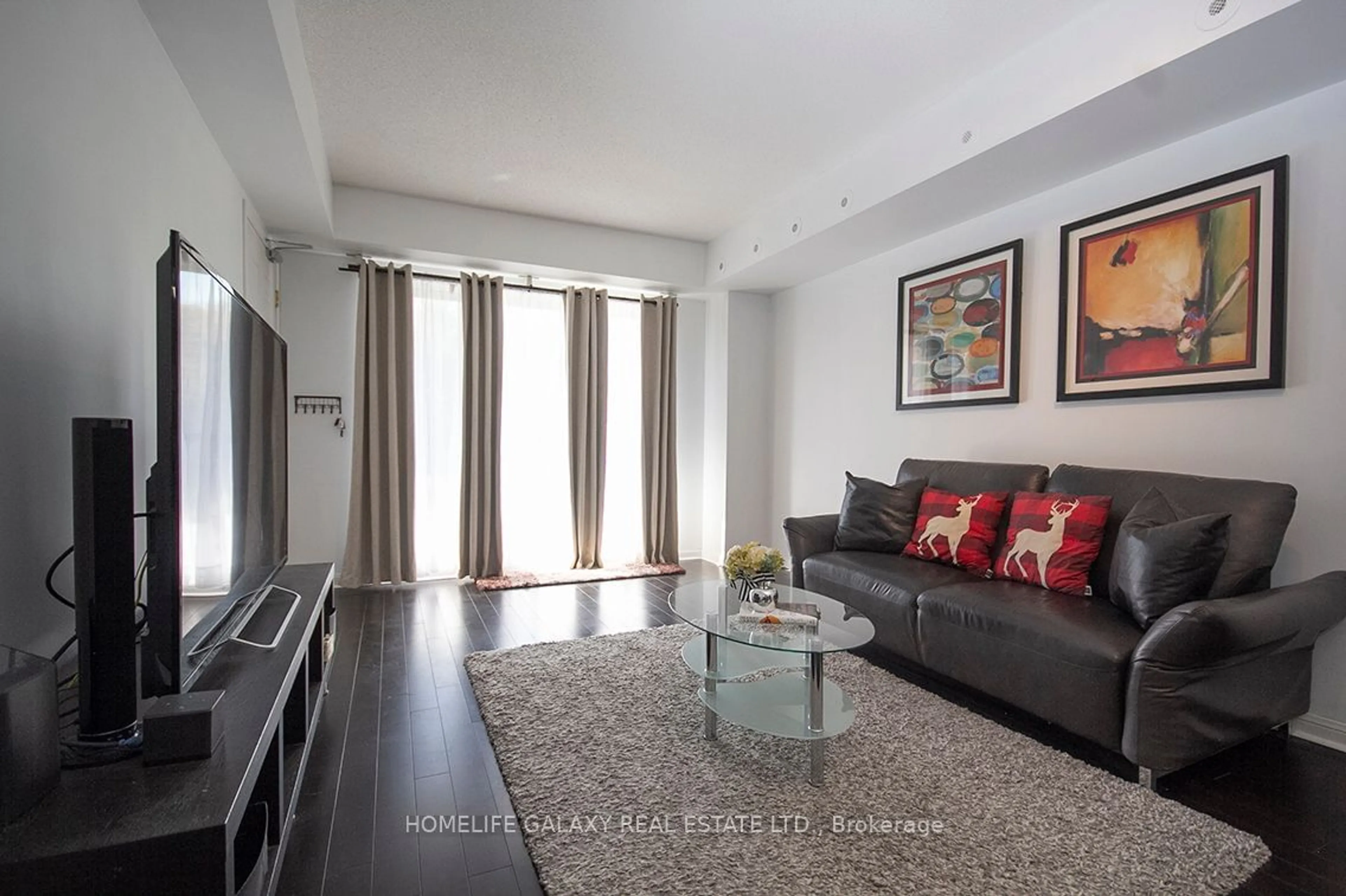 Living room, wood floors for 3033 Finch Ave #2049, Toronto Ontario M9M 0A3