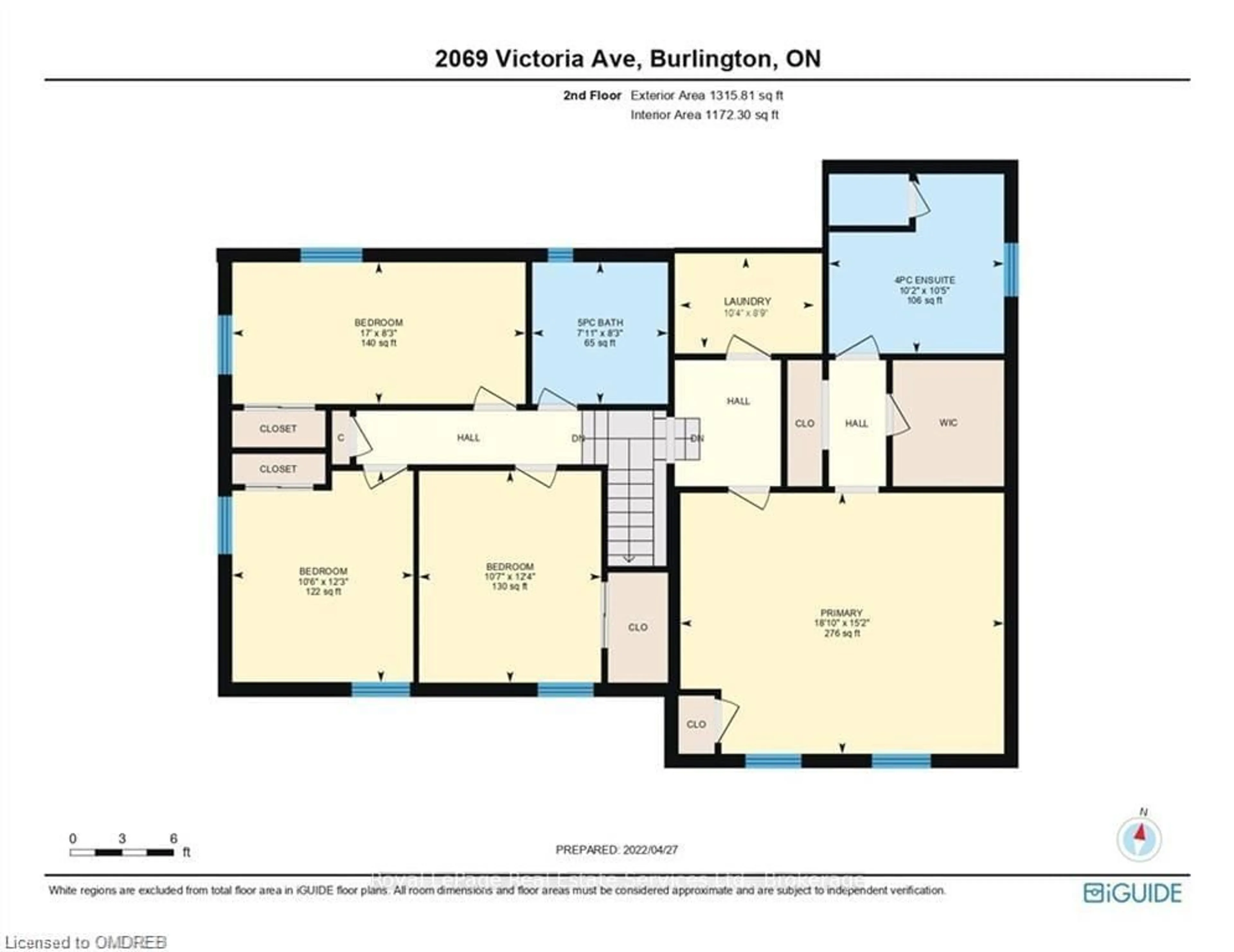 Floor plan for 2069 VICTORIA Ave, Burlington Ontario L7R 1R5