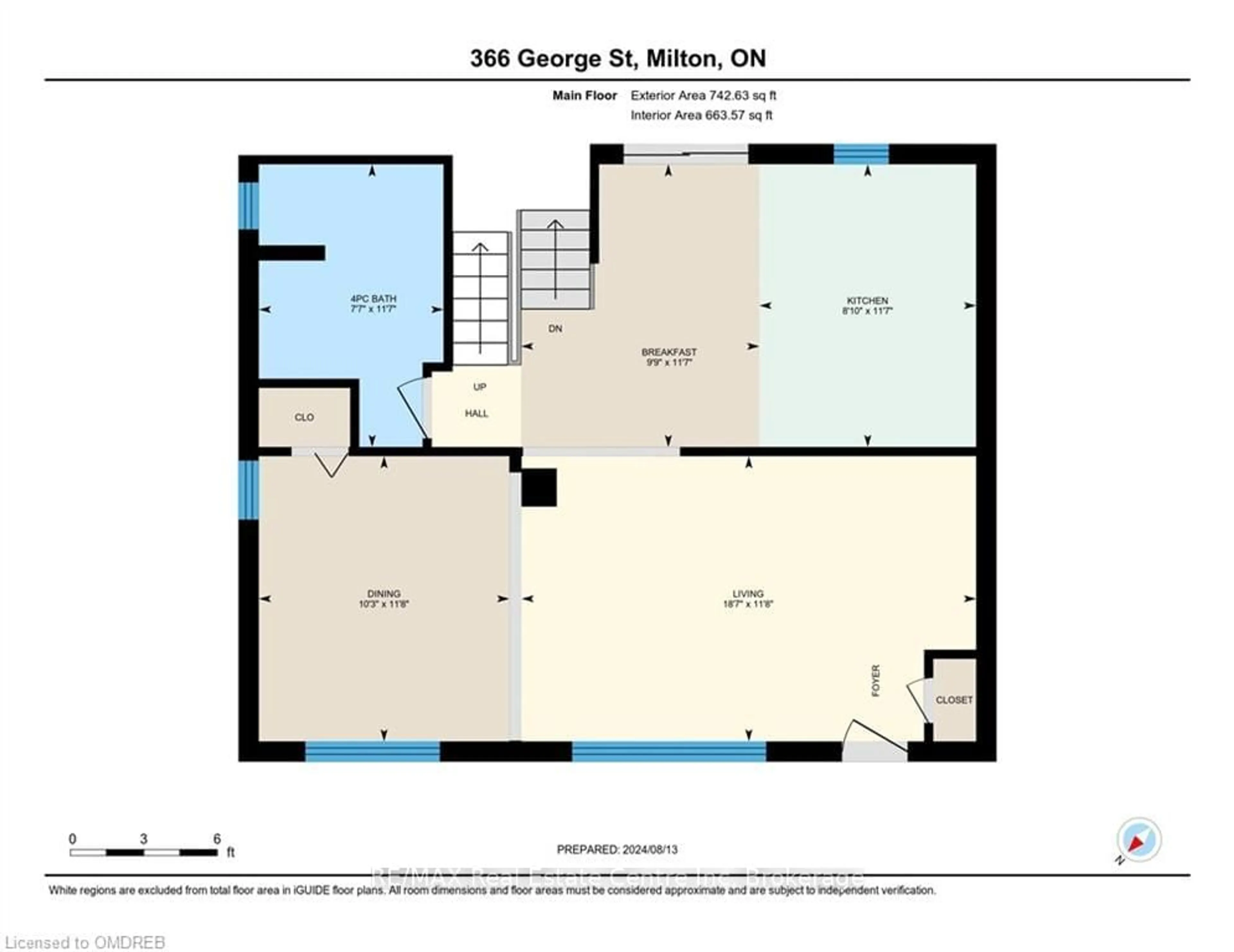 Floor plan for 366 GEORGE St, Milton Ontario L9T 1T3