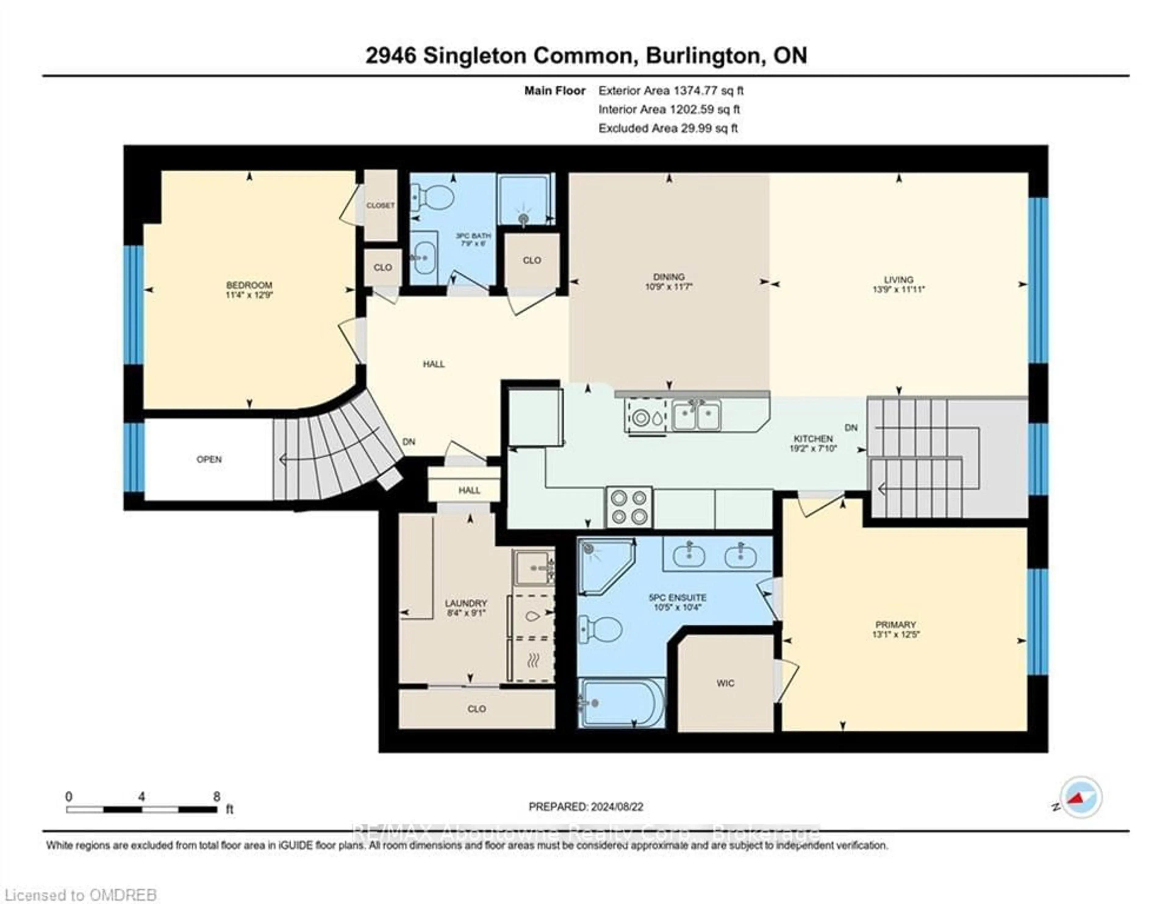 Floor plan for 2946 SINGLETON, Burlington Ontario L7M 0B4