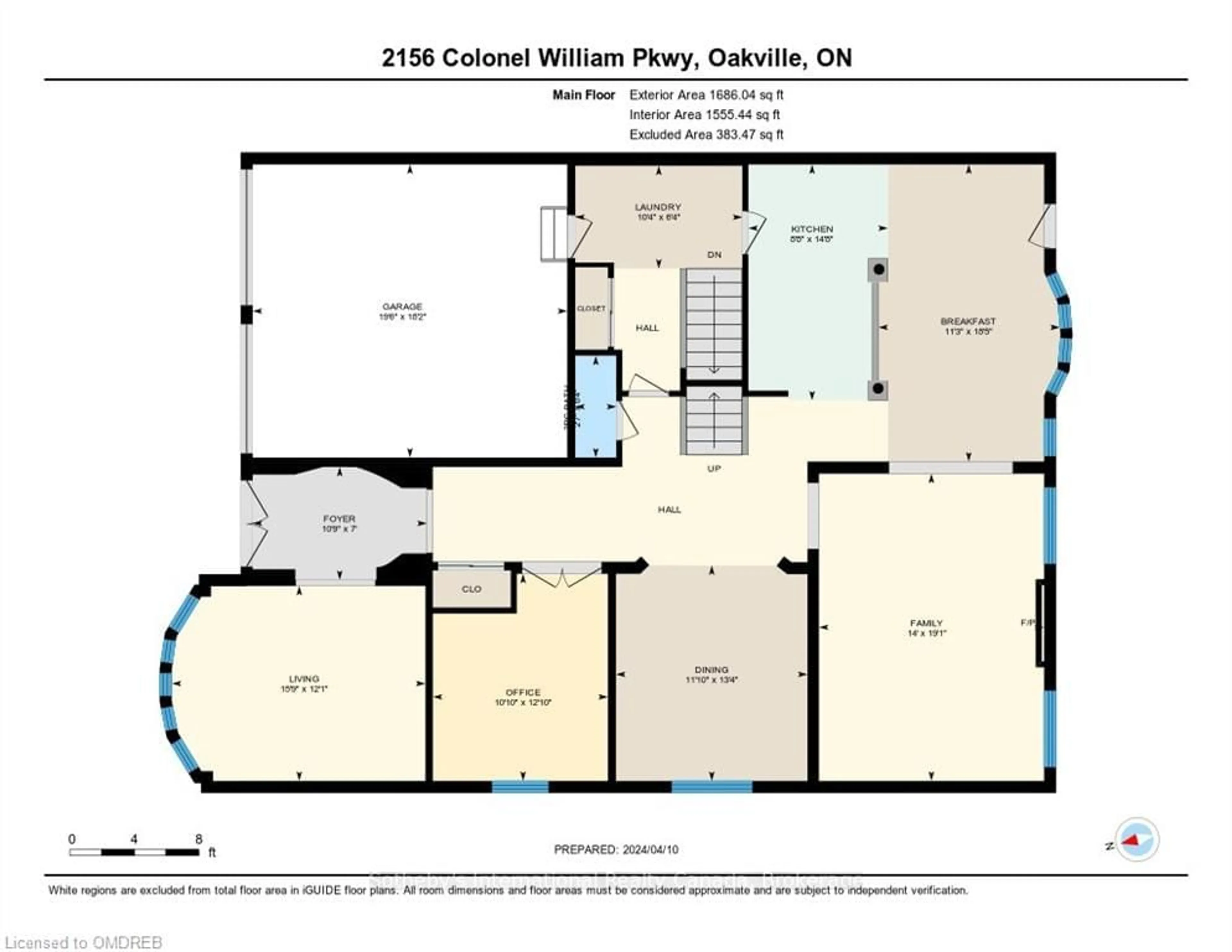 Floor plan for 2156 COLONEL WILLIAM Pkwy, Oakville Ontario L6M 0B8