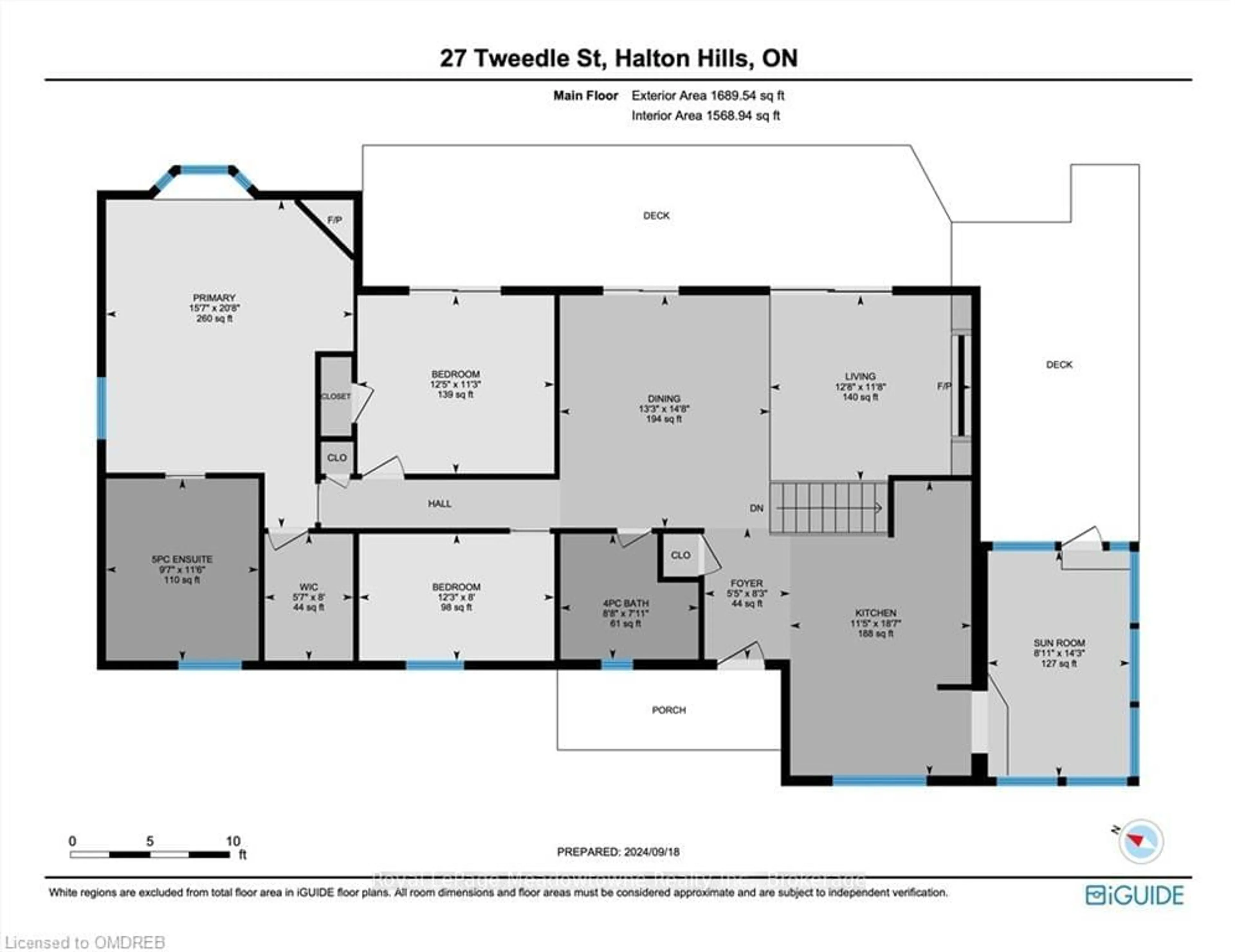 Floor plan for 27 TWEEDLE St, Halton Hills Ontario L7G 3S6