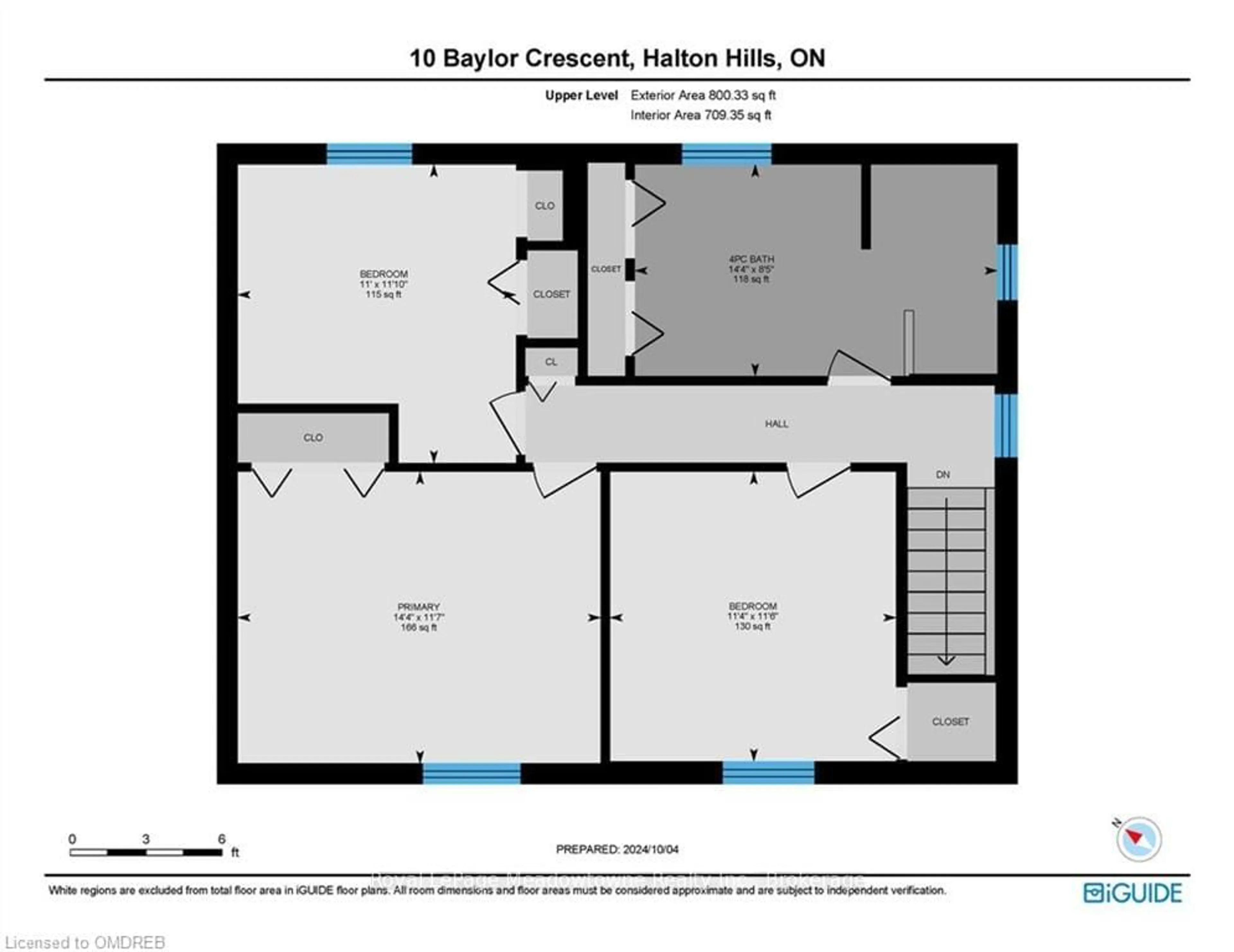 Floor plan for 10 BAYLOR Cres, Halton Hills Ontario L7G 1A6