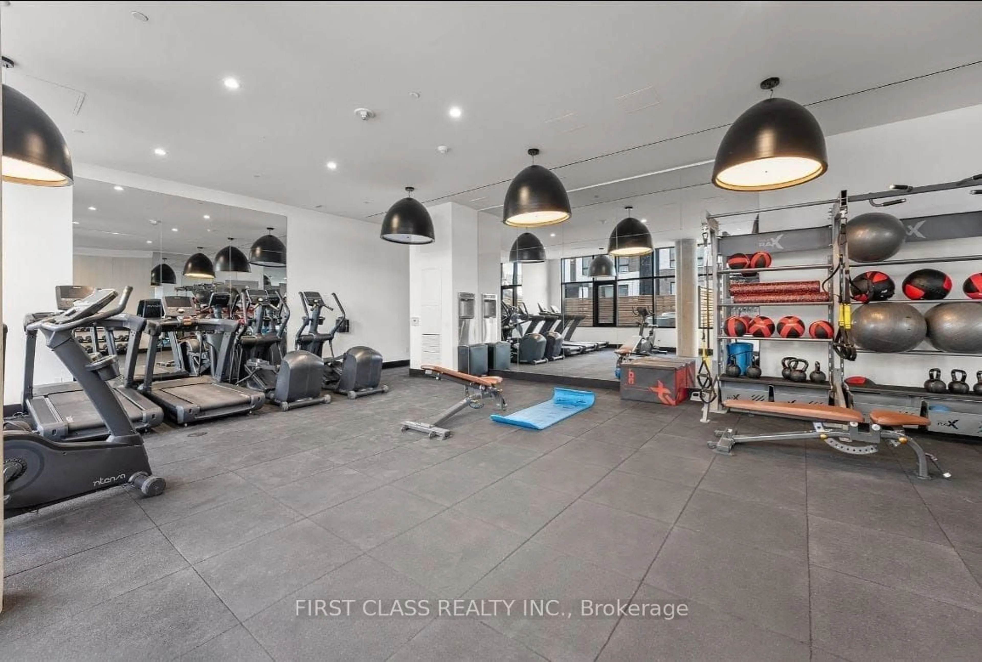 Gym or fitness room, cement floor for 1808 St Clair Ave #1011, Toronto Ontario M6N 0C1