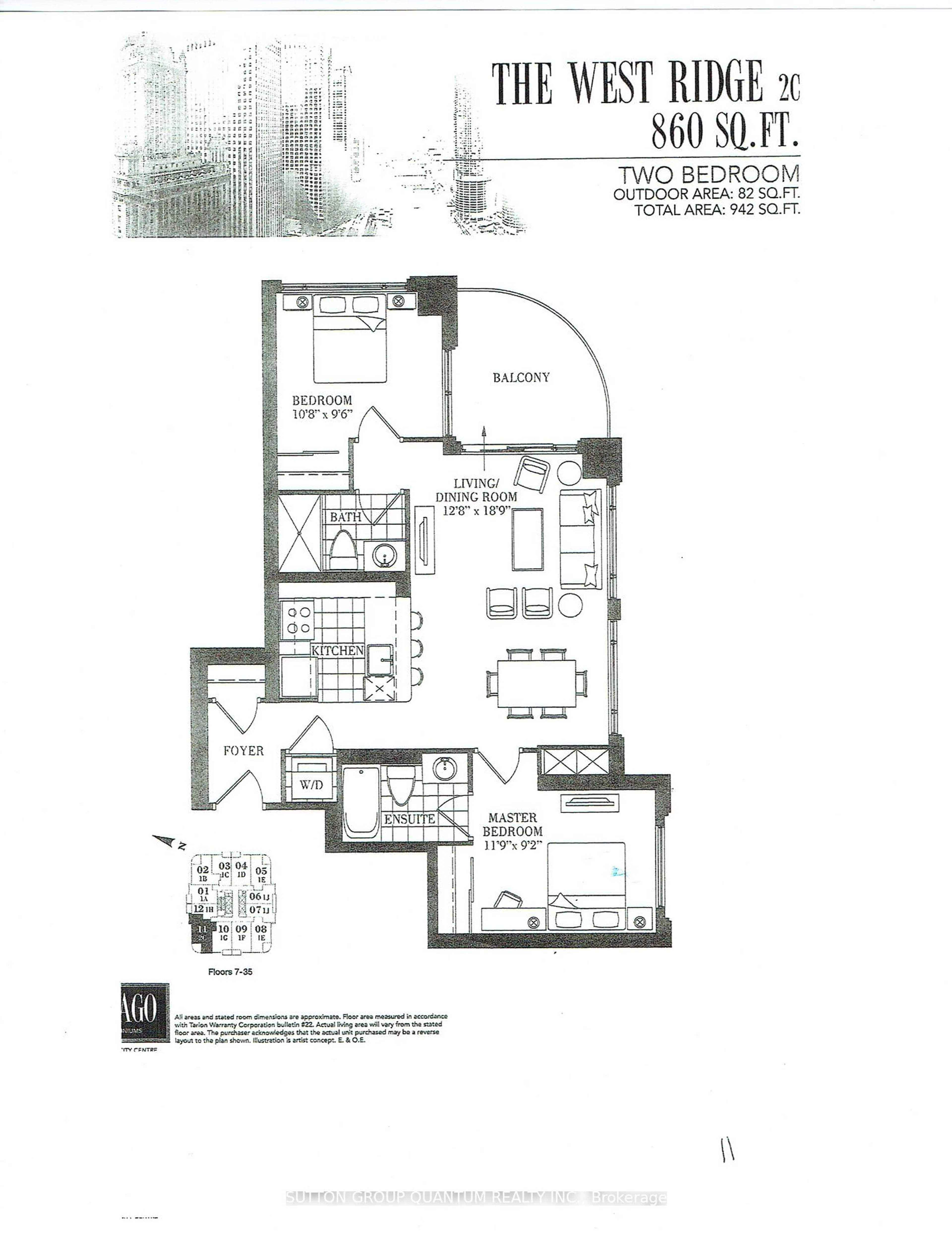 Floor plan for 385 Prince Of Wales Dr #1911, Mississauga Ontario L5B 0C6