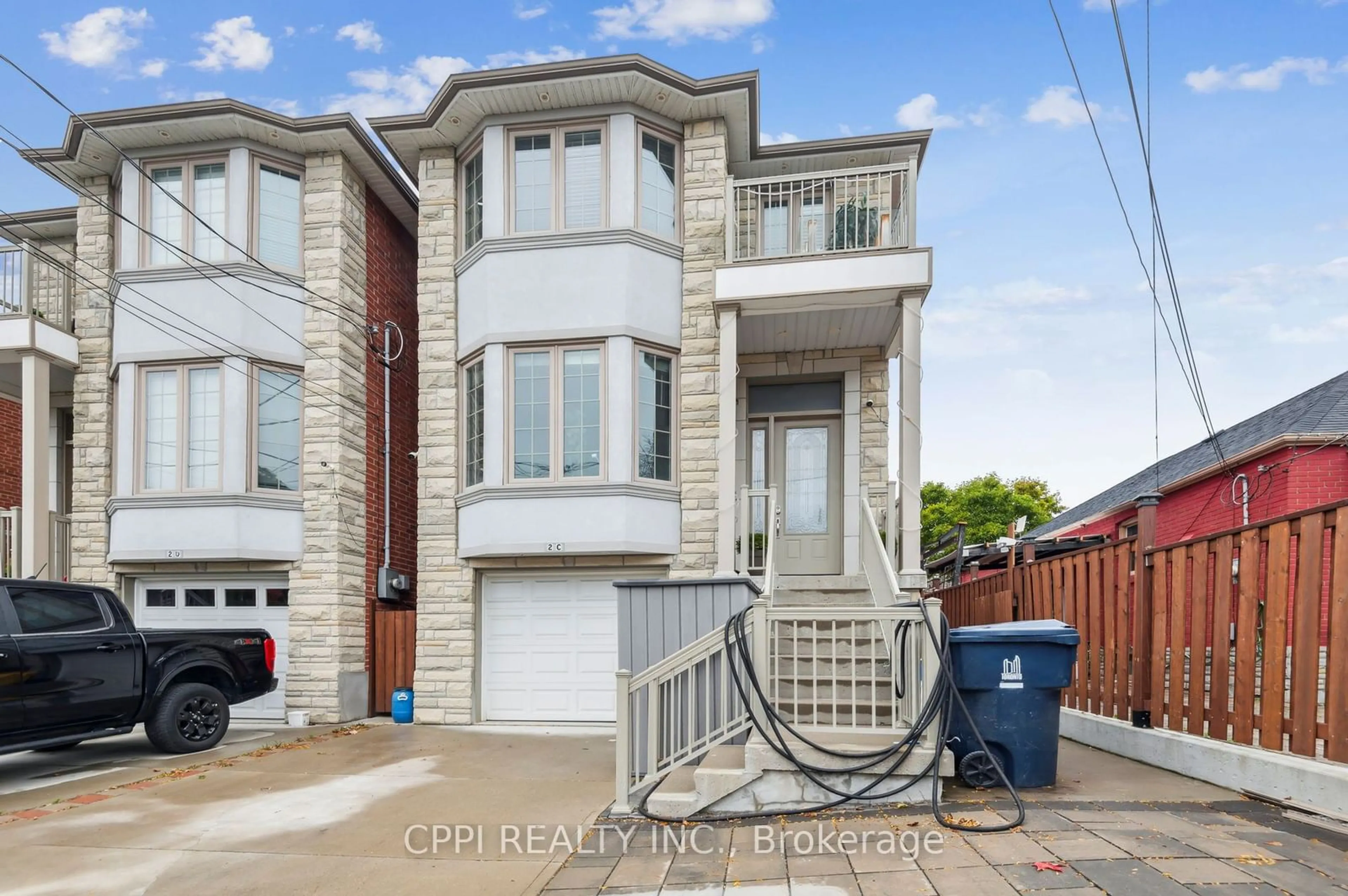 Frontside or backside of a home, the street view for 2C Bexley Cres, Toronto Ontario M6N 2P5