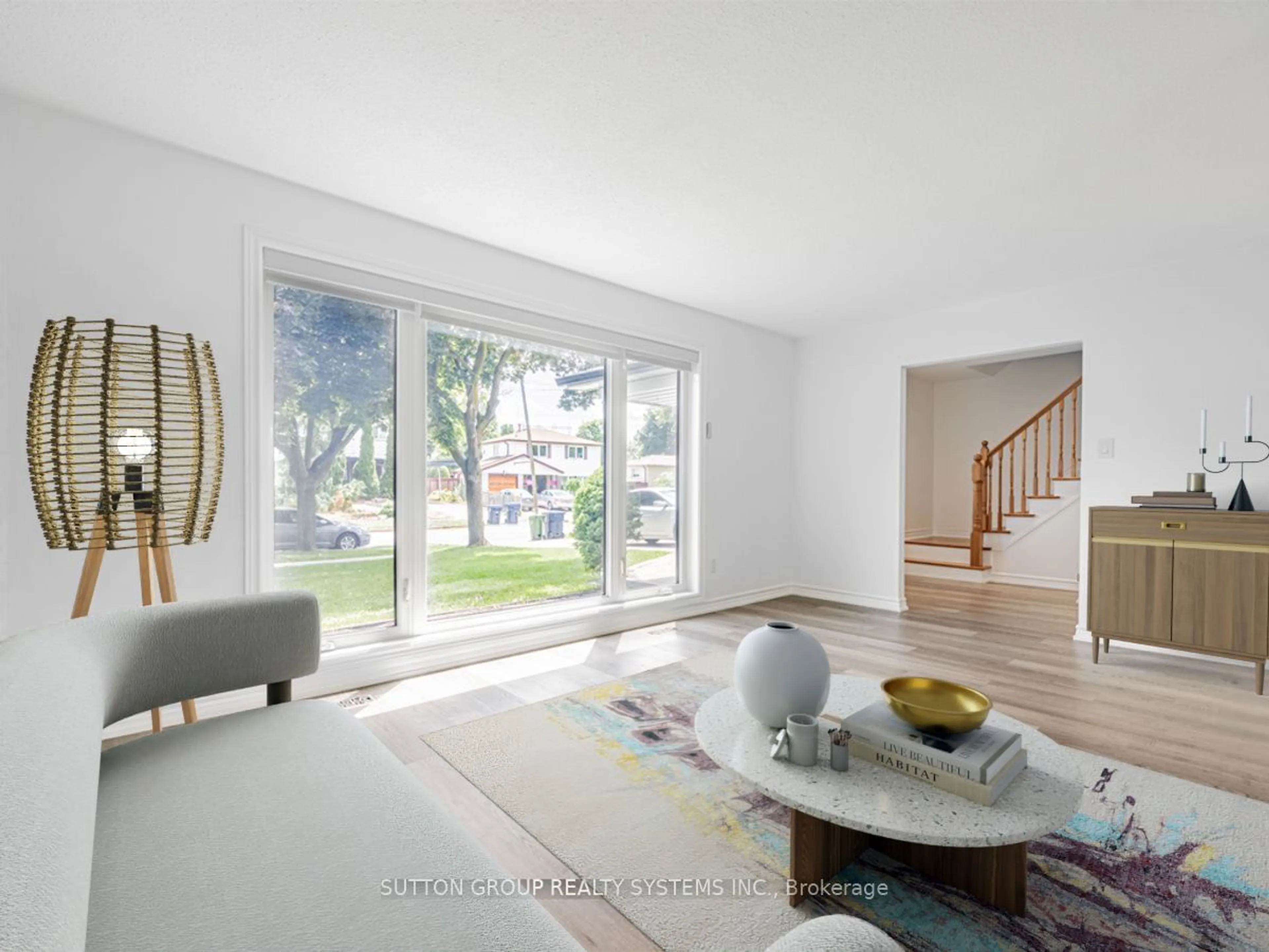 Living room, wood floors for 99 Mercury Rd, Toronto Ontario M9W 3H4