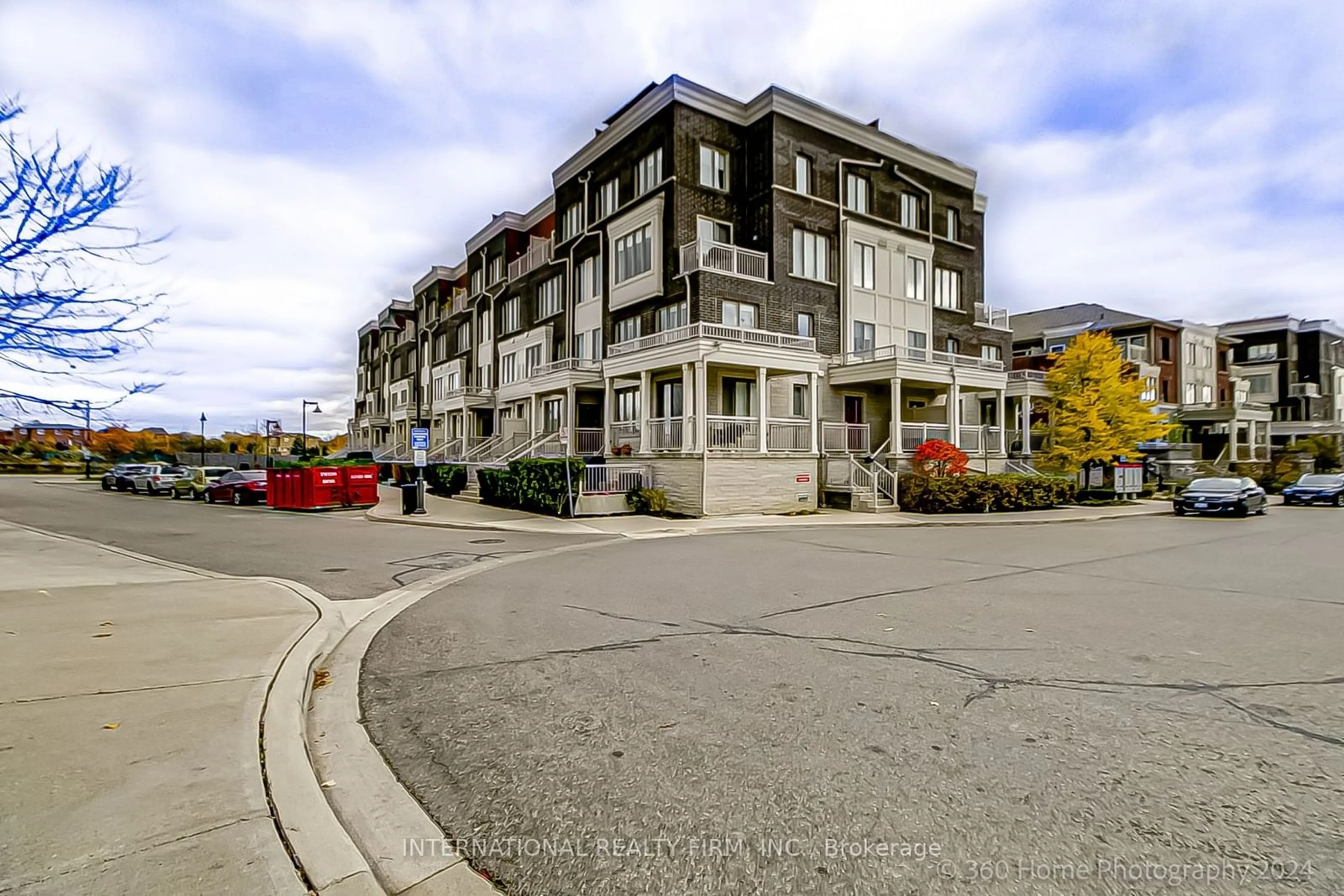 A pic from exterior of the house or condo, the street view for 145 Long Branch Ave #Th9, Toronto Ontario M8W 0A9