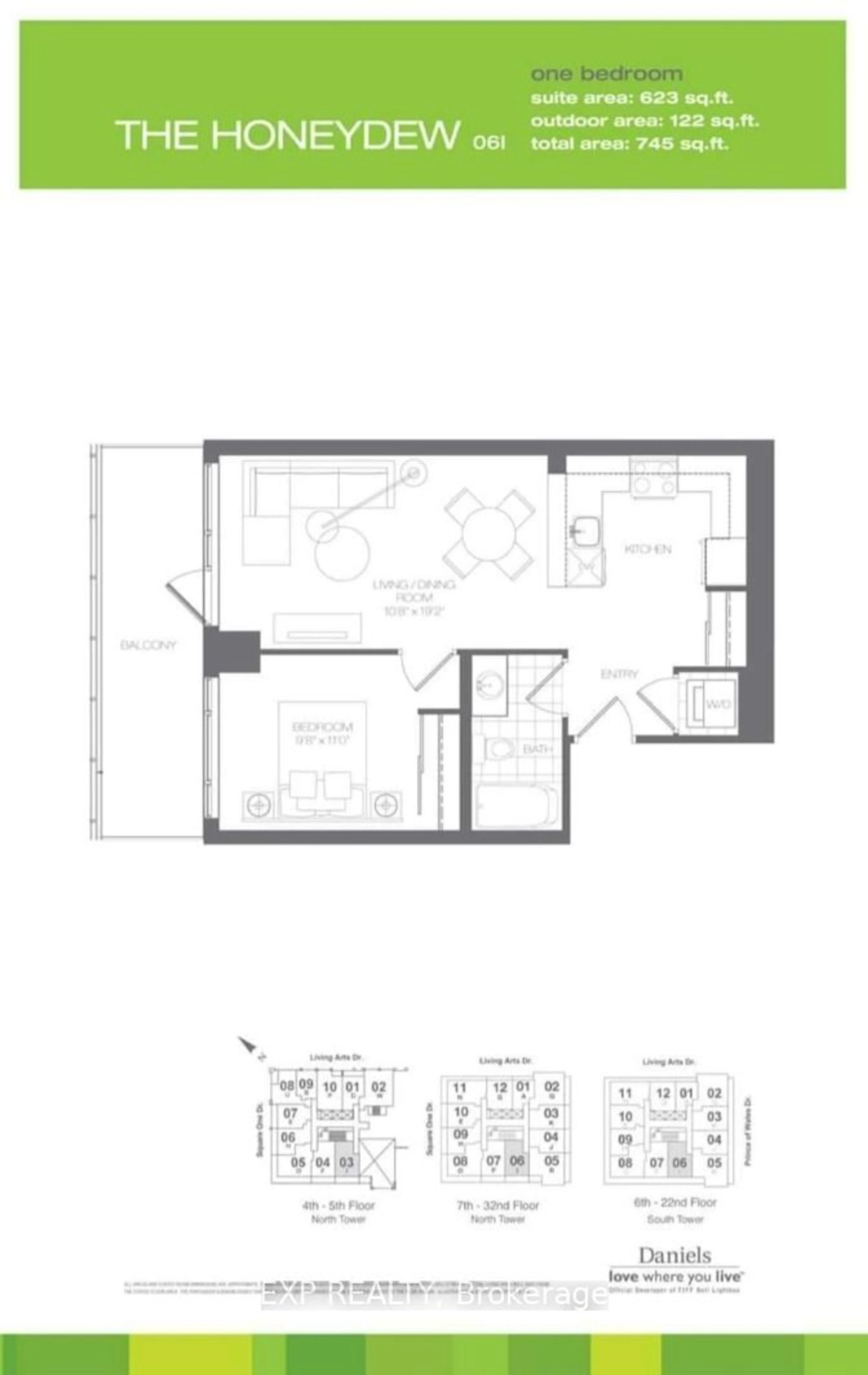 Floor plan for 360 Square One Dr #1606, Mississauga Ontario L5B 0G7