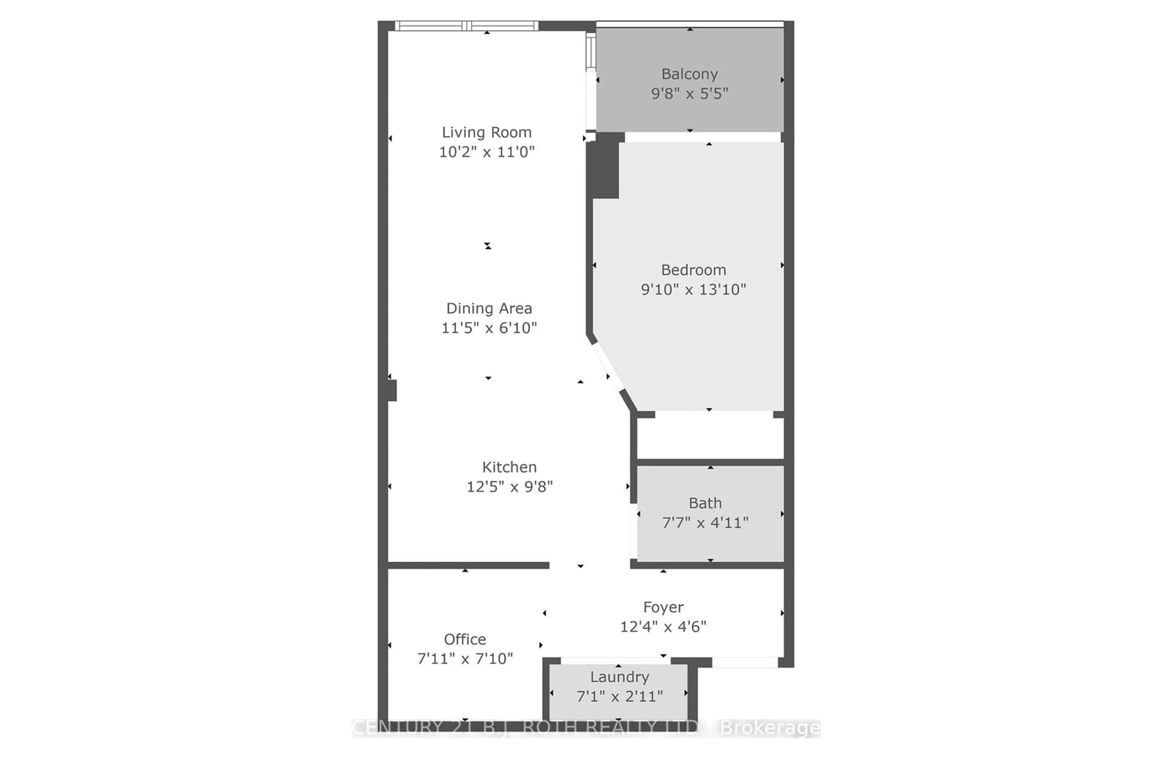 Floor plan for 3504 HURONTARIO St #2301, Mississauga Ontario L5B 0B9