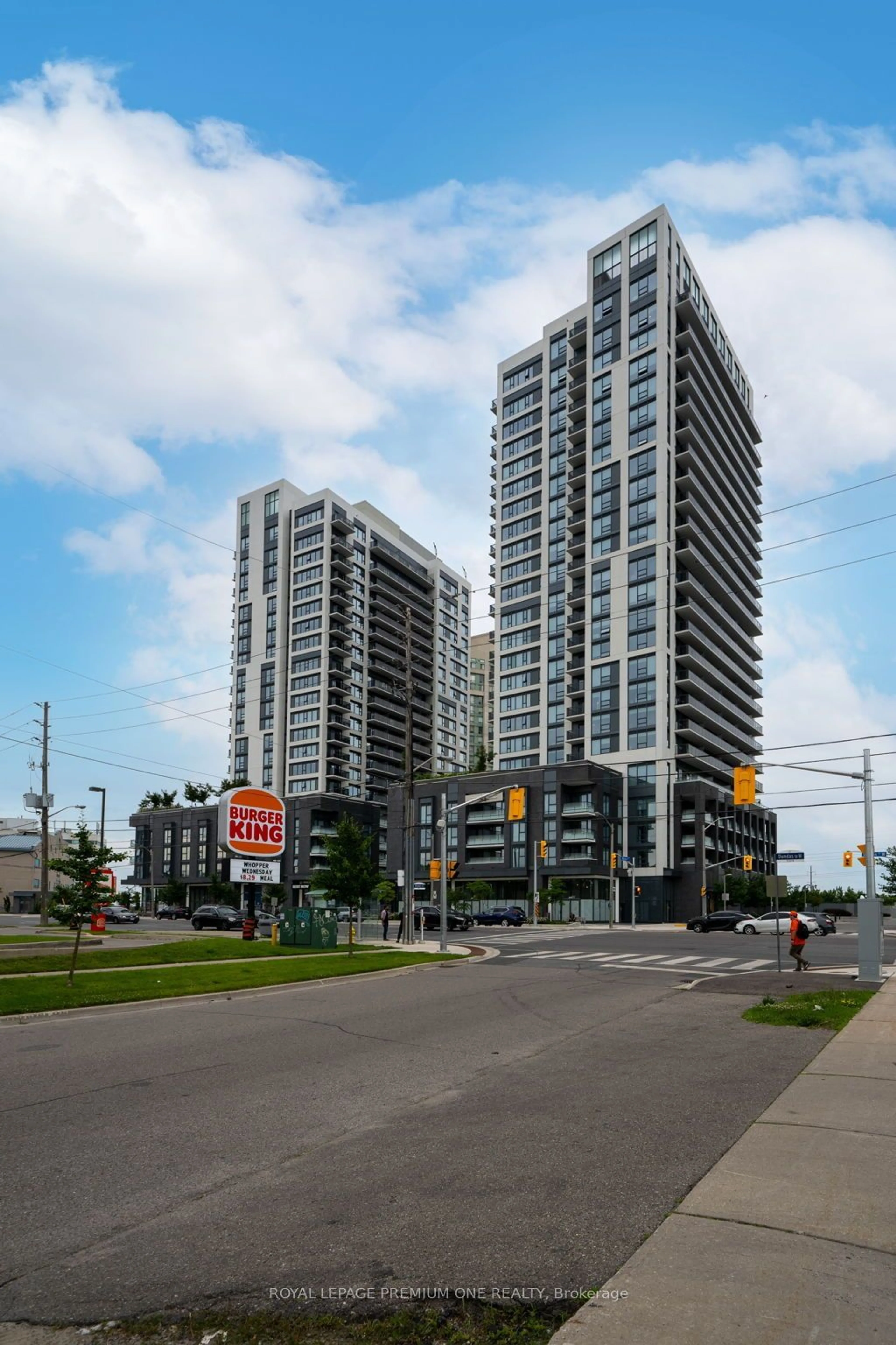 A pic from exterior of the house or condo, the view of city buildings for 30 Samuel Wood Way #308, Toronto Ontario M9B 0C5