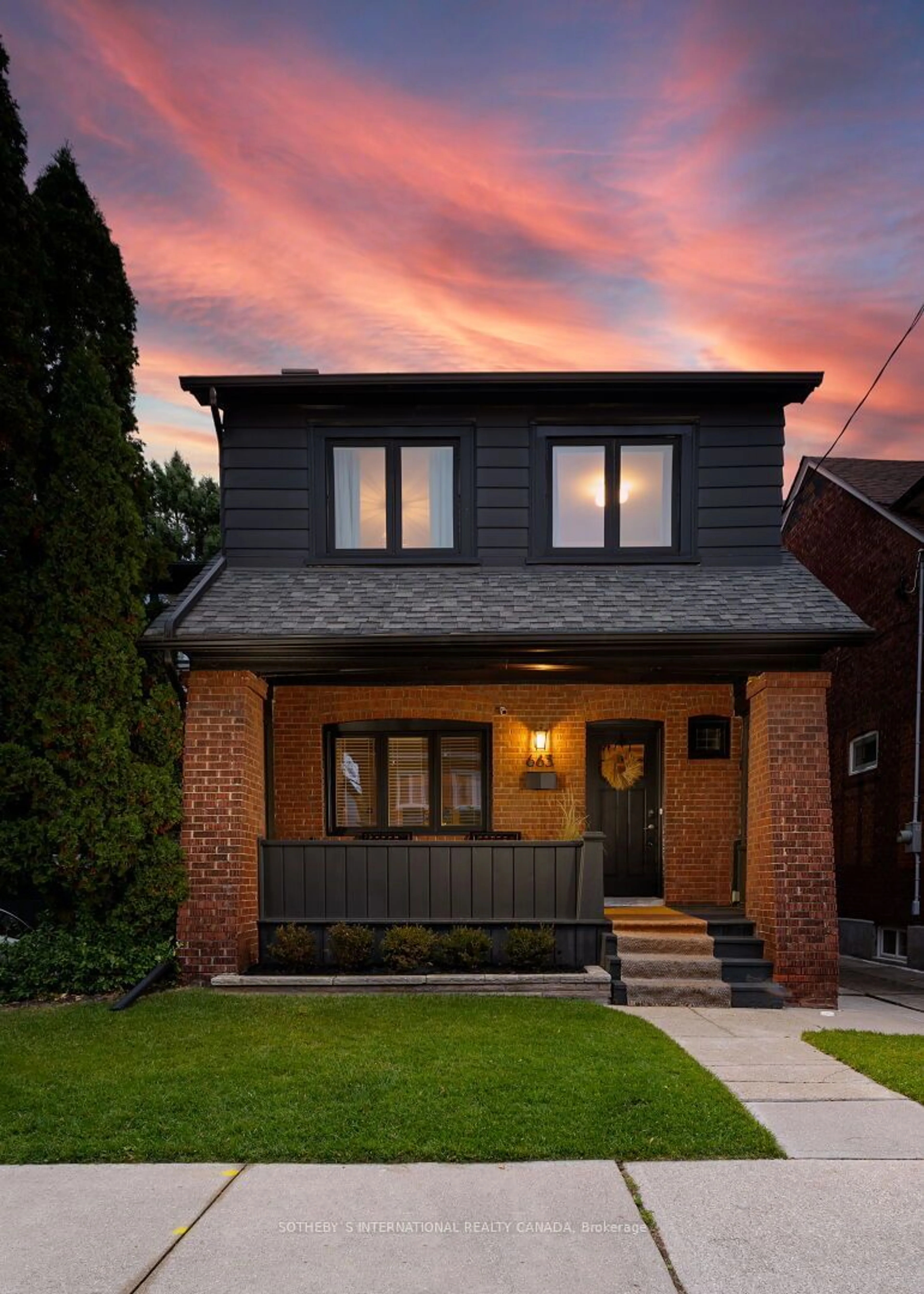 Home with brick exterior material for 663 Windermere Ave, Toronto Ontario M6S 3M2