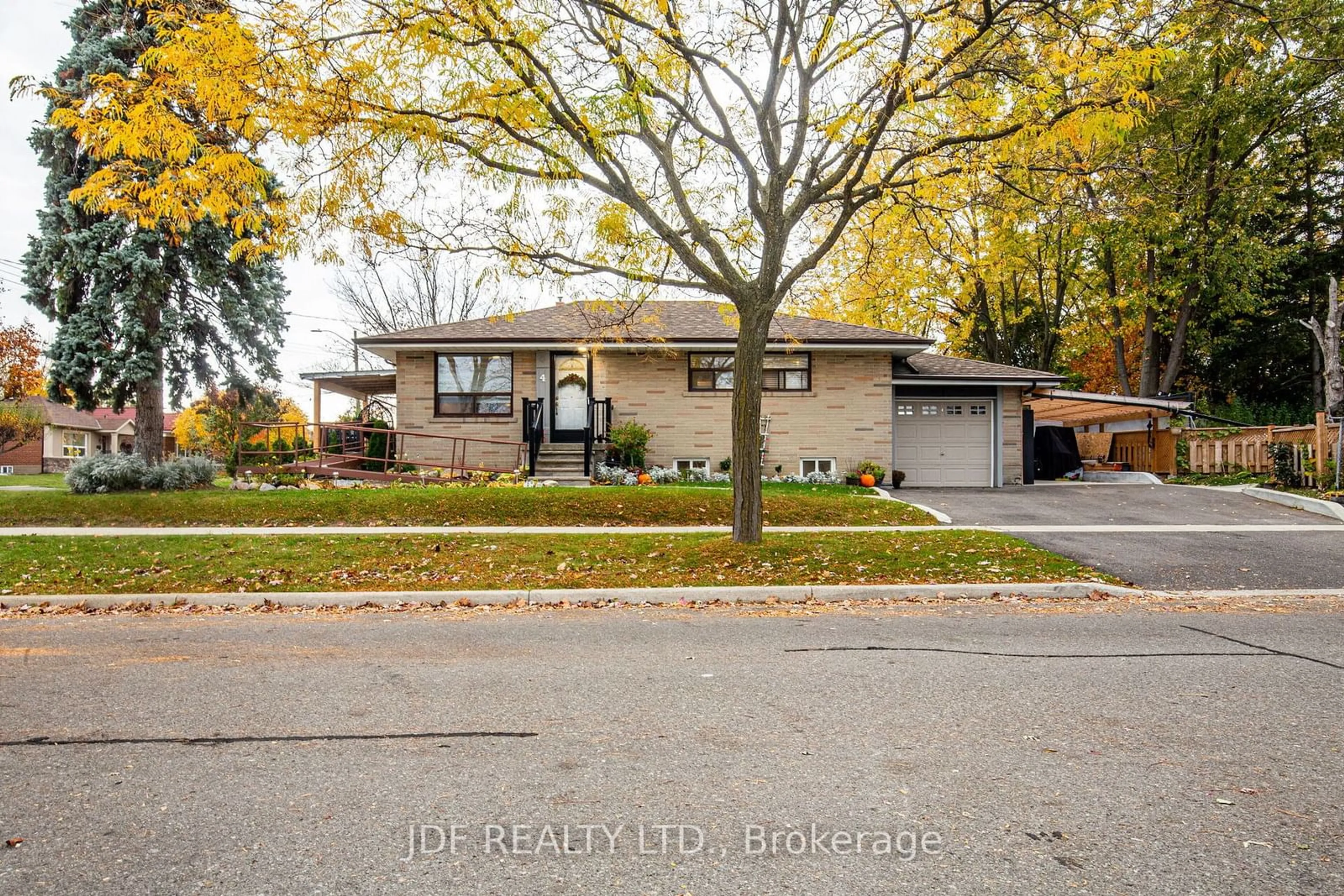 Frontside or backside of a home, the street view for 4 Daysland Rd, Toronto Ontario M9W 4A9