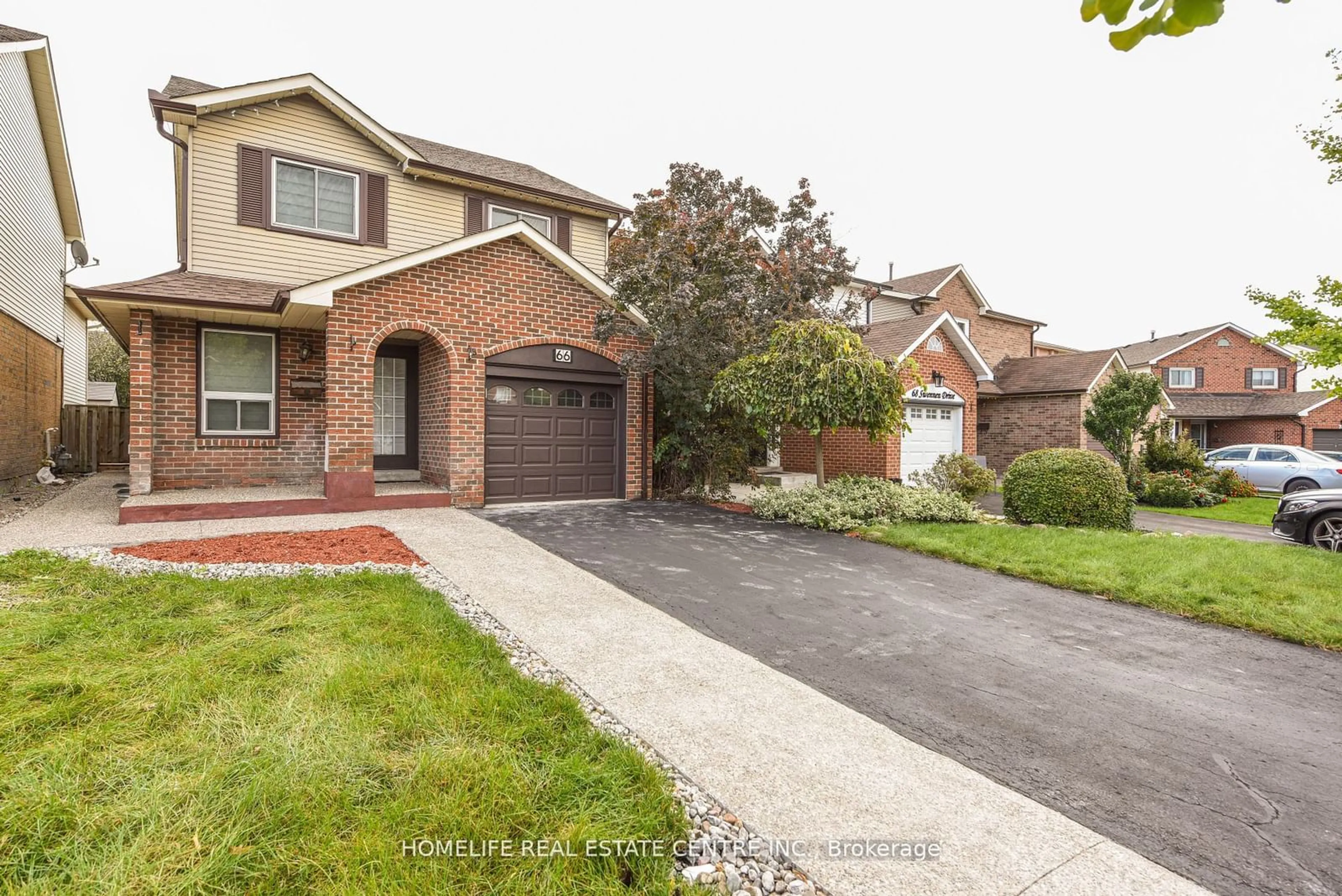 A pic from exterior of the house or condo, the street view for 66 Swennen Dr, Brampton Ontario L6V 4E1