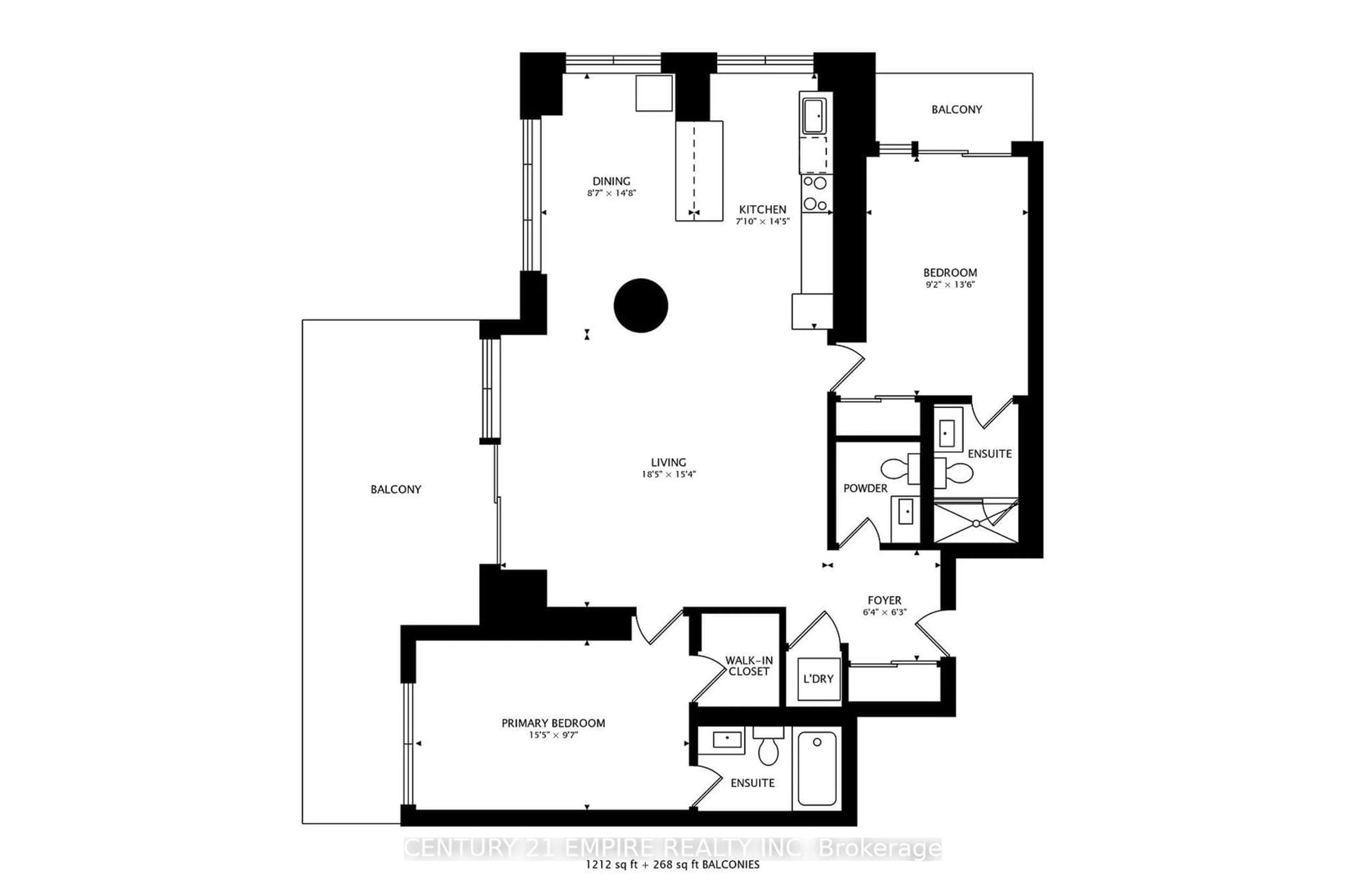 Floor plan for 36 Park Lawn Rd #203, Toronto Ontario M8V 0E5