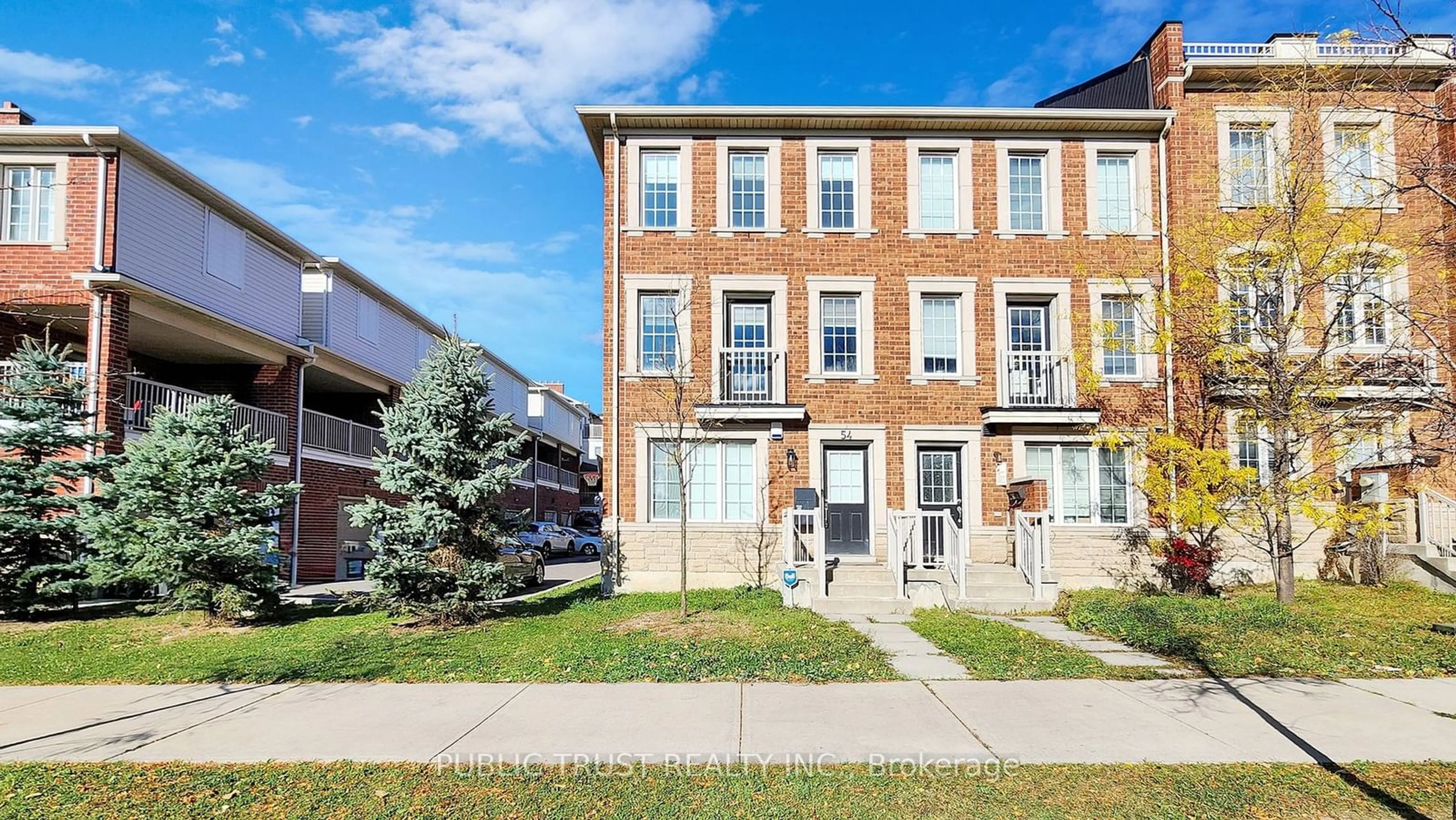 A pic from exterior of the house or condo, the street view for 54 Judy Sgro Ave, Toronto Ontario M3L 0E4