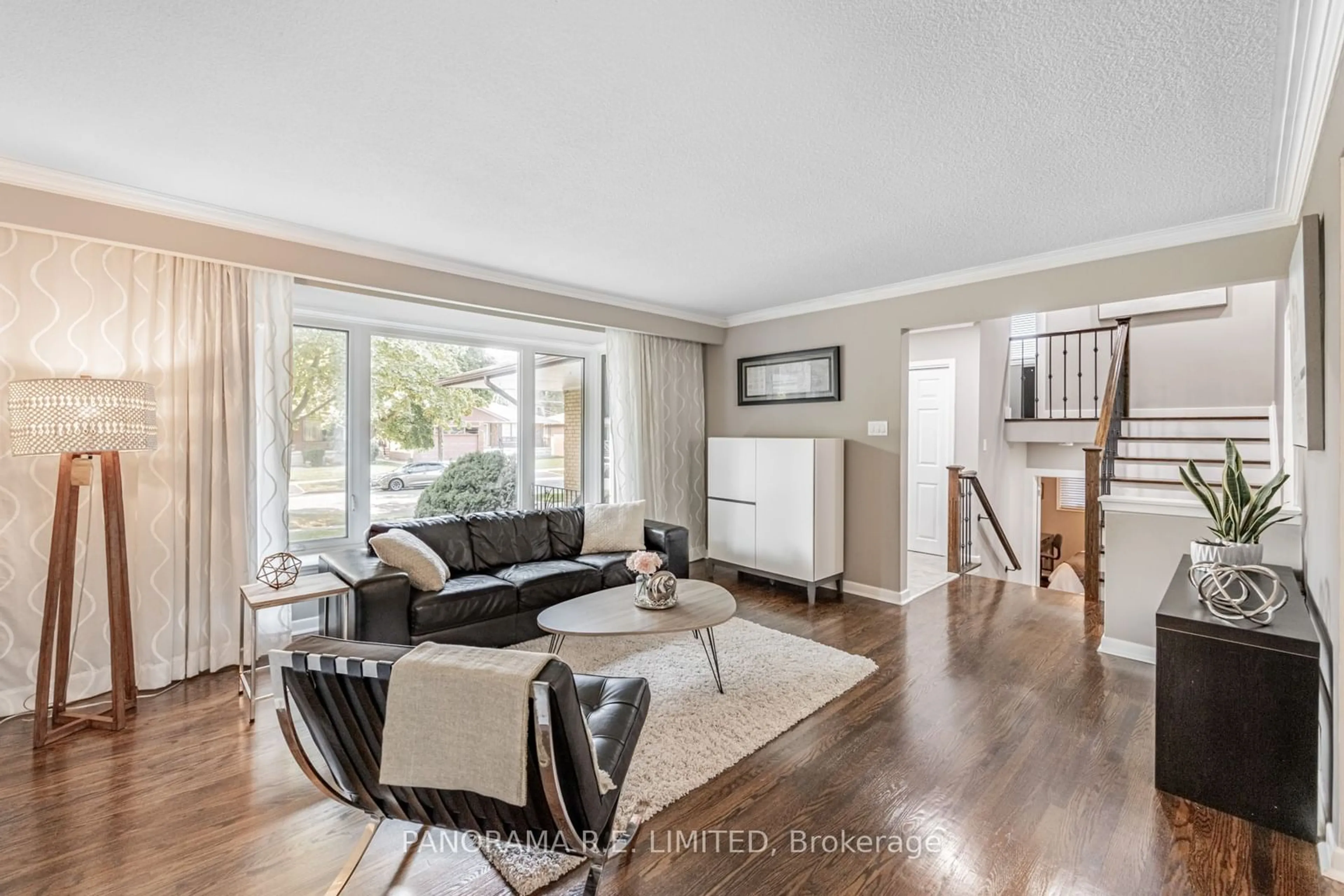 Living room, wood floors for 11 Park Manor Dr, Toronto Ontario M9B 5C1