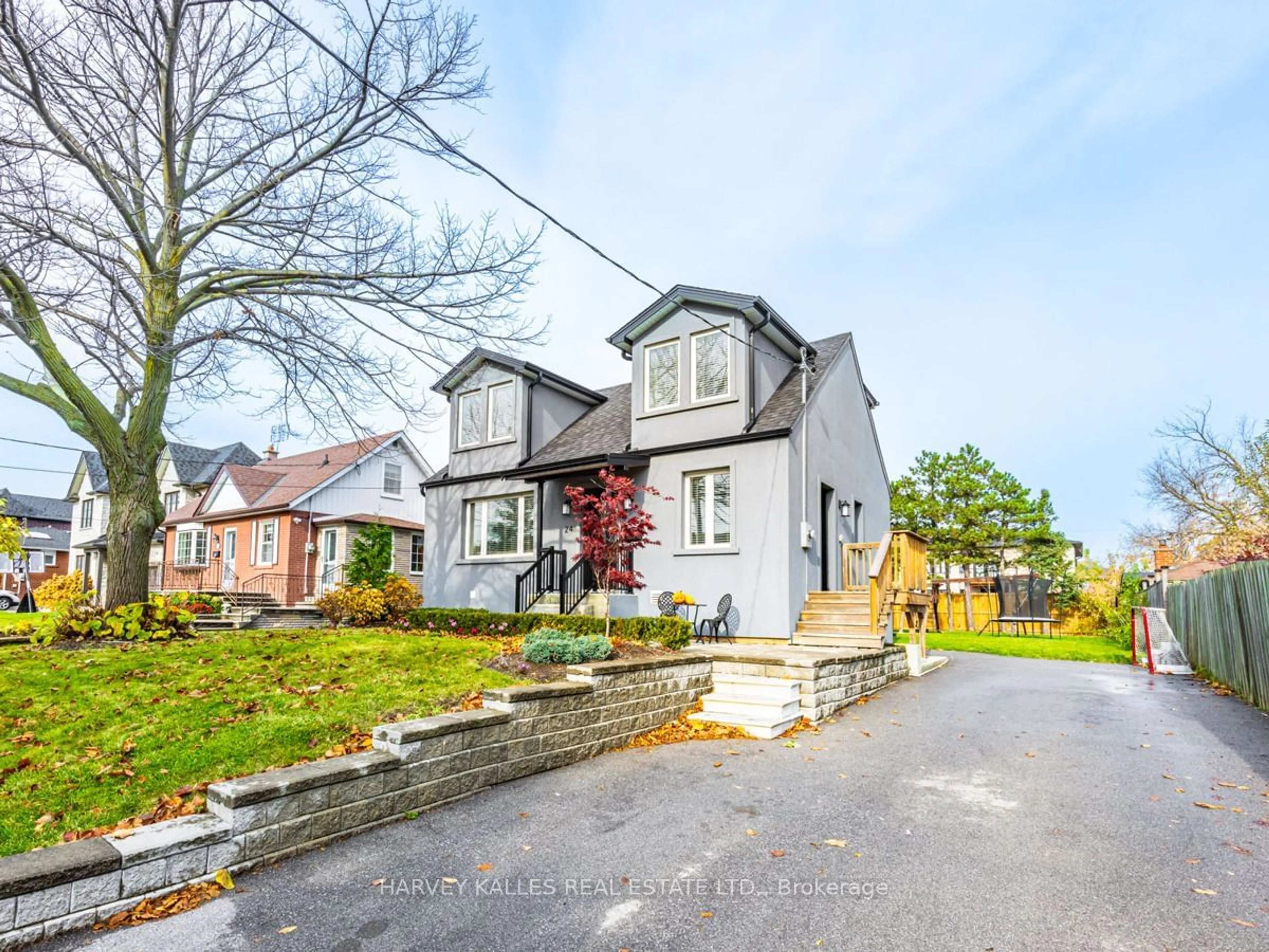 Frontside or backside of a home, the street view for 24 Westdale Dr, Toronto Ontario M3K 1A5