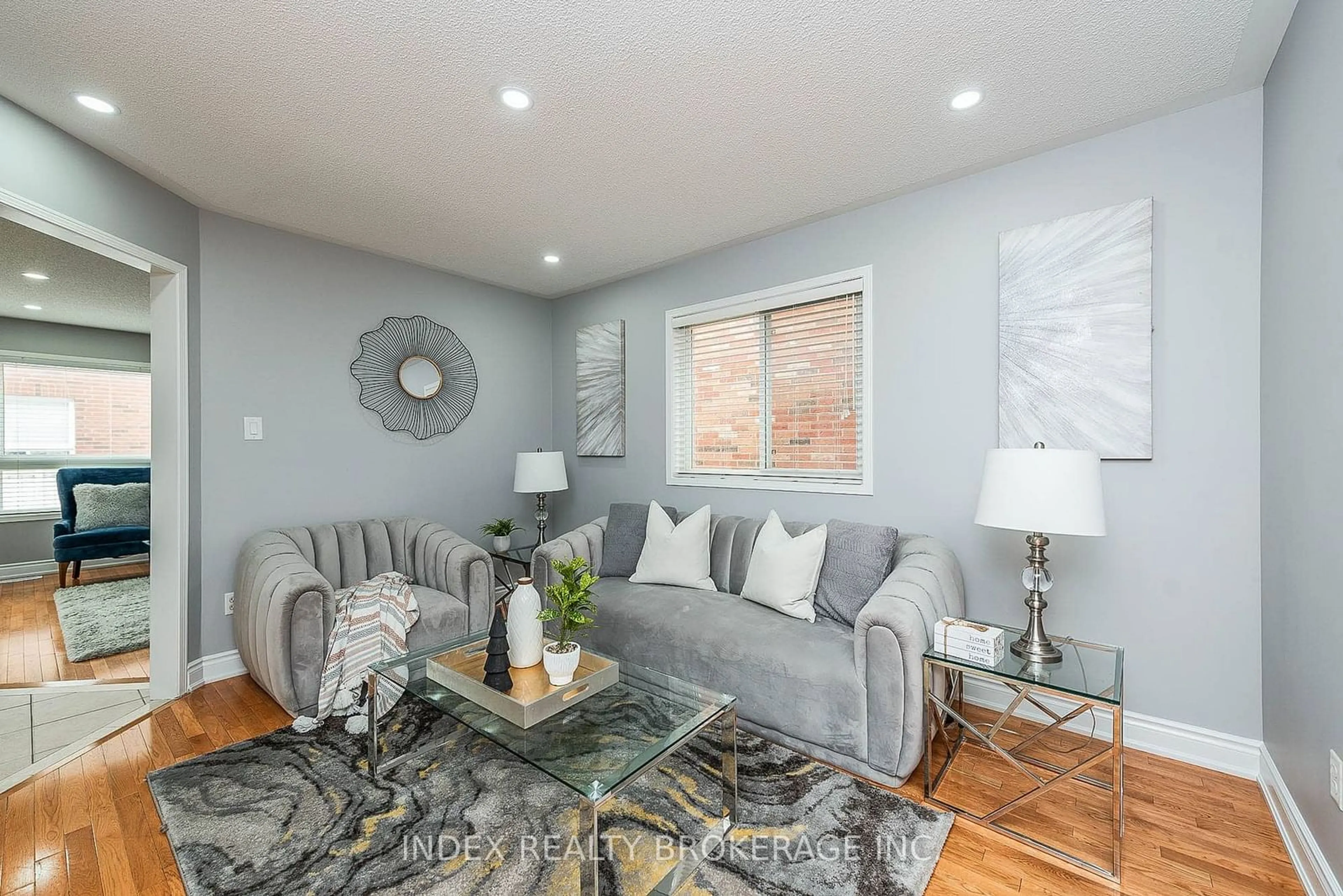 Living room, wood floors for 44 Silver Egret Rd, Brampton Ontario L7A 3P6