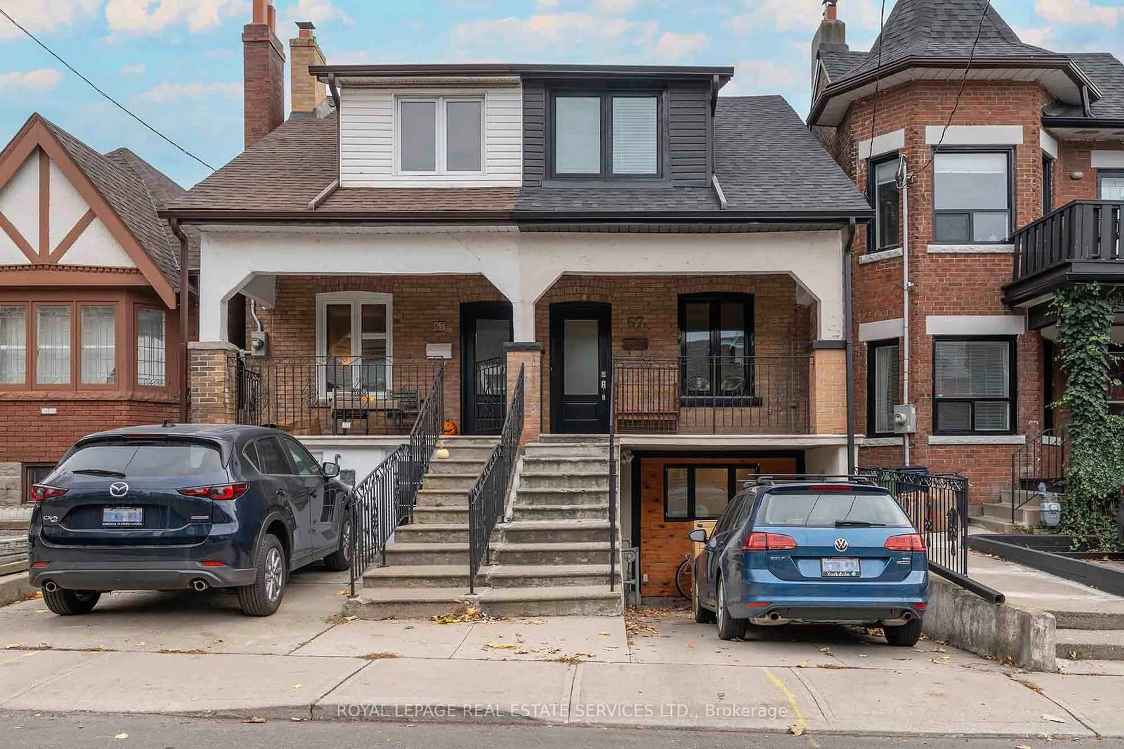 A pic from exterior of the house or condo, the street view for 67A Auburn Ave, Toronto Ontario M6H 2L8