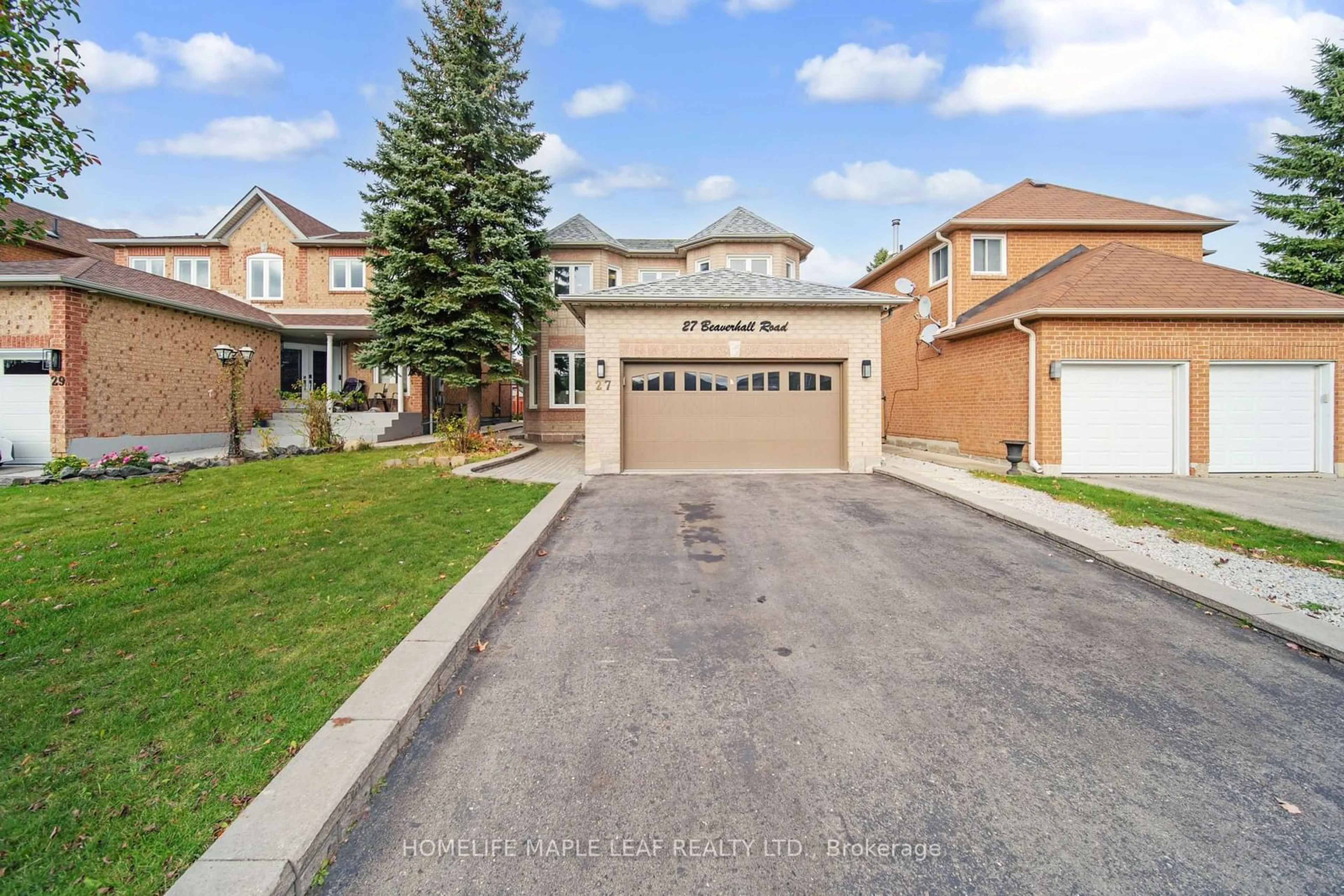 Frontside or backside of a home, the street view for 27 Beaverhall Rd, Brampton Ontario L6X 4L3