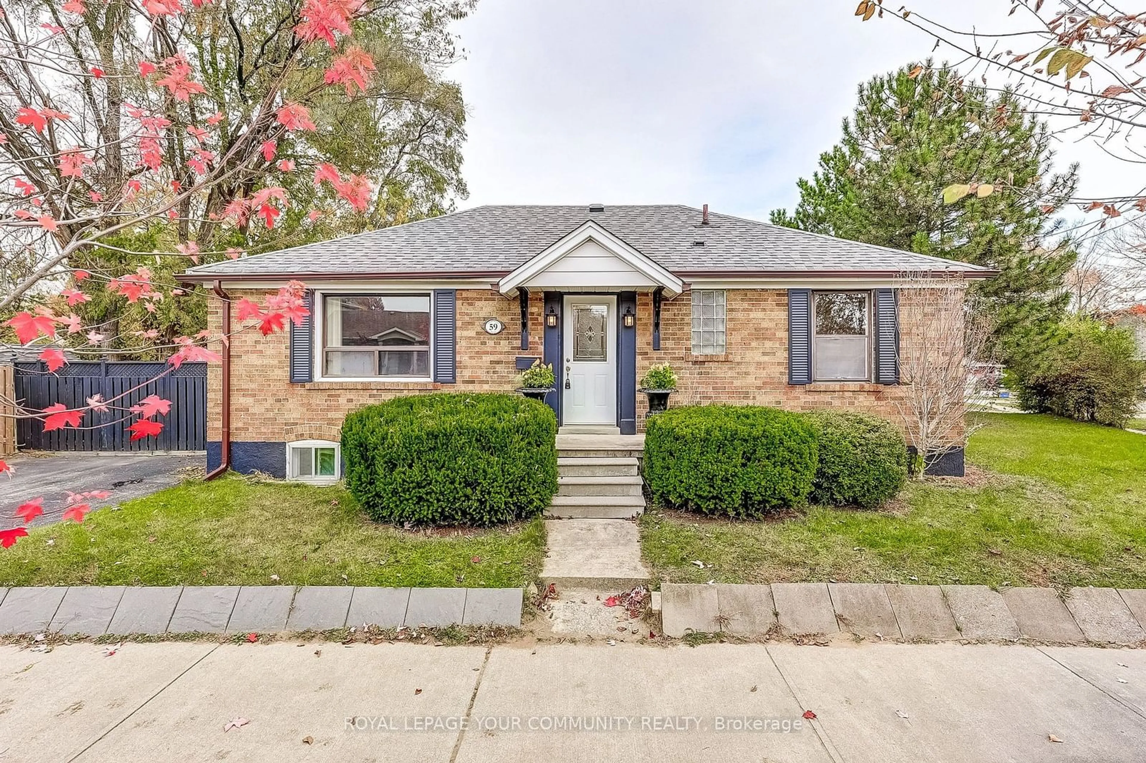 A pic from exterior of the house or condo, the street view for 59 Chartwell Rd, Toronto Ontario M8Z 4G3