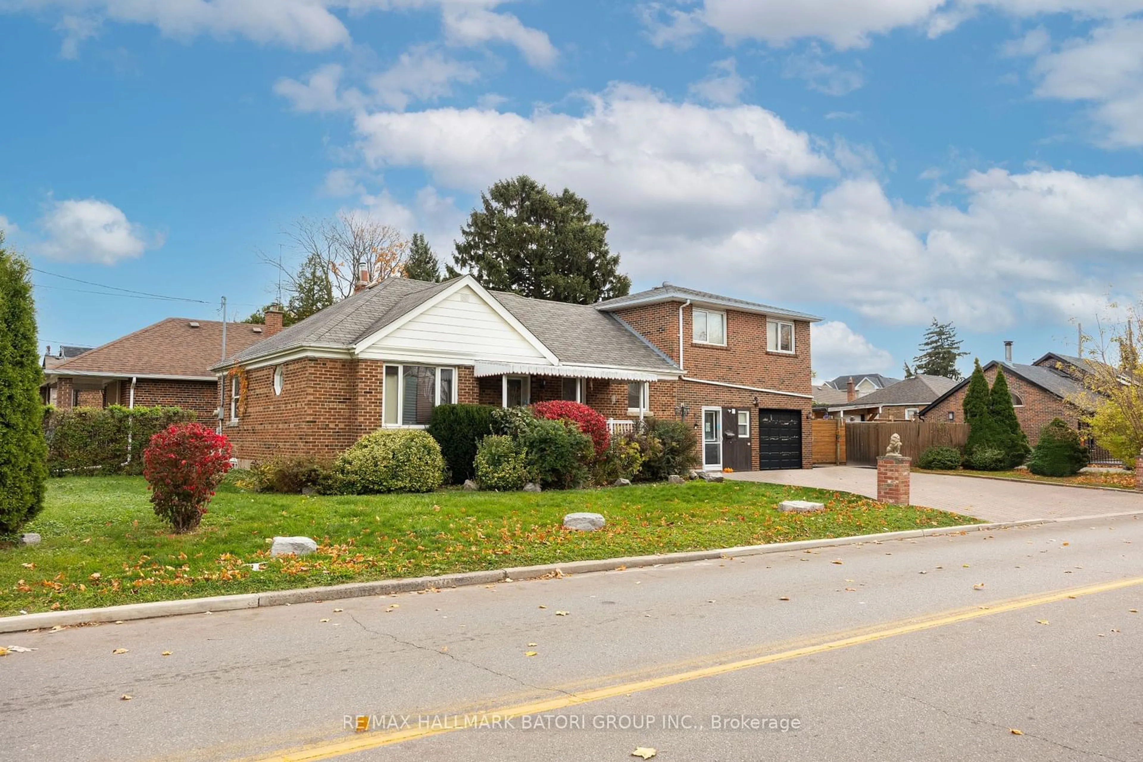 Frontside or backside of a home, the street view for 1 Monarchdale Ave, Toronto Ontario M6M 2S6