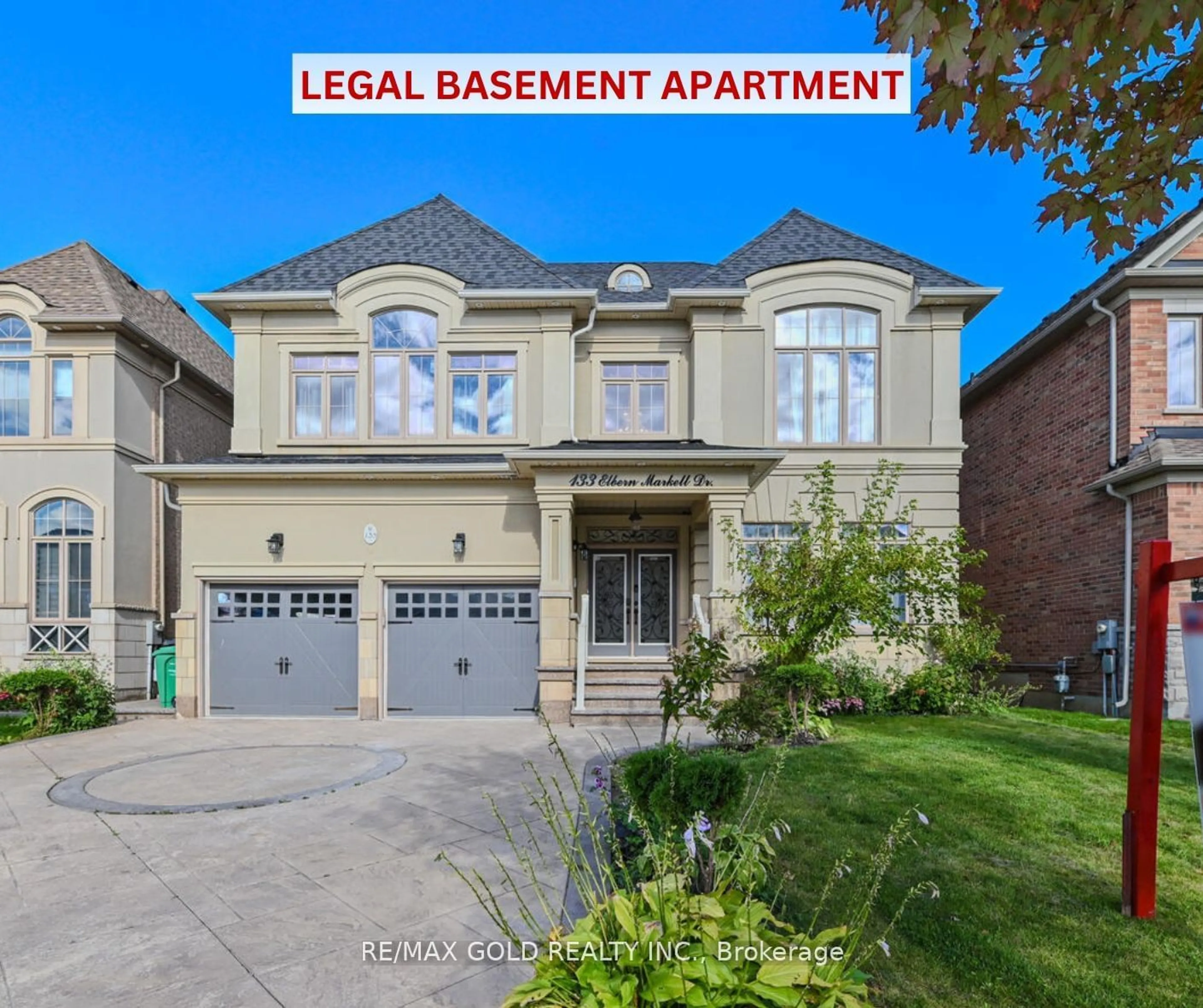 Frontside or backside of a home, the street view for 133 Elbern Markell Dr, Brampton Ontario L6X 0X5