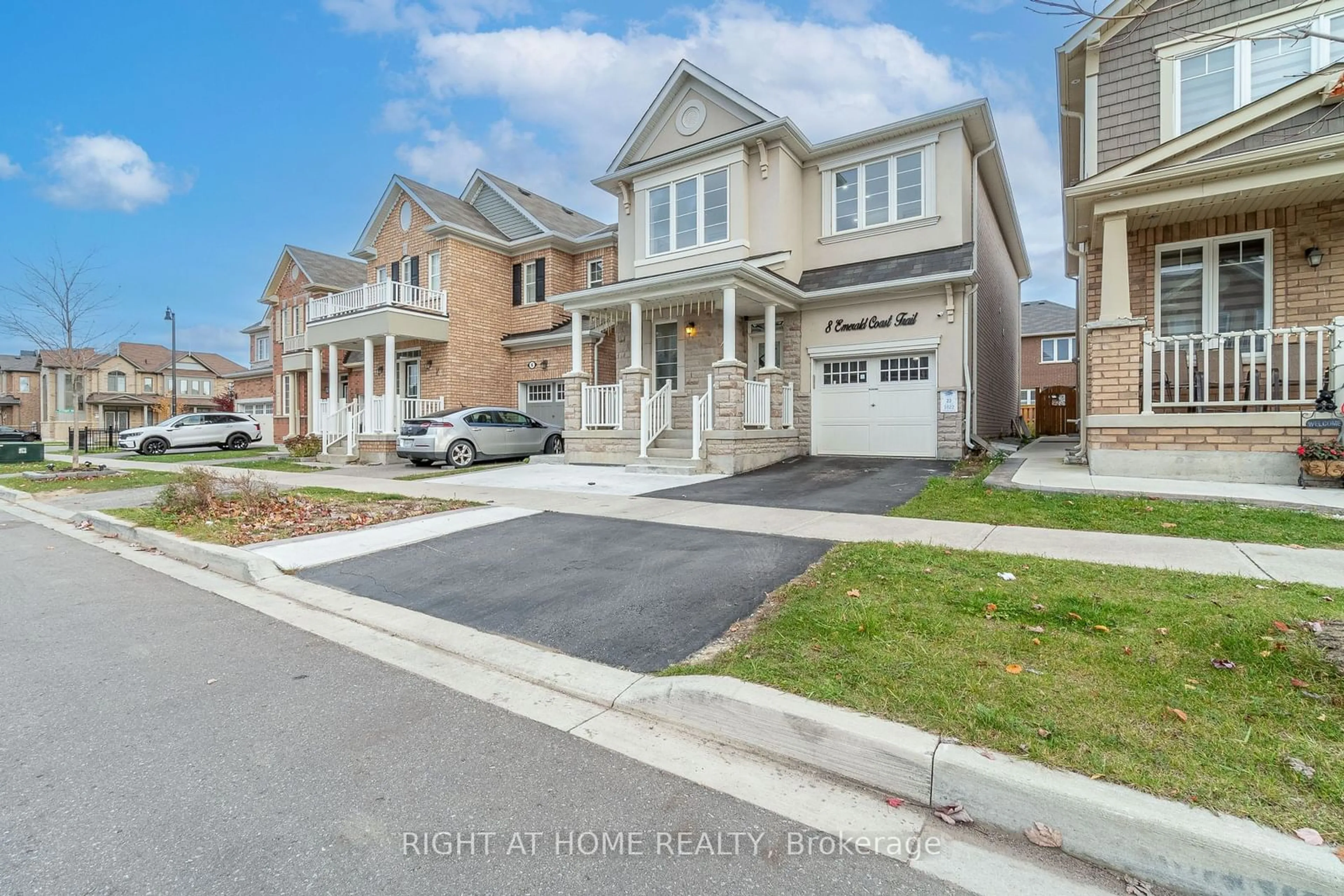 Frontside or backside of a home, the street view for 8 Emerald Coast Tr, Brampton Ontario L7A 0B7