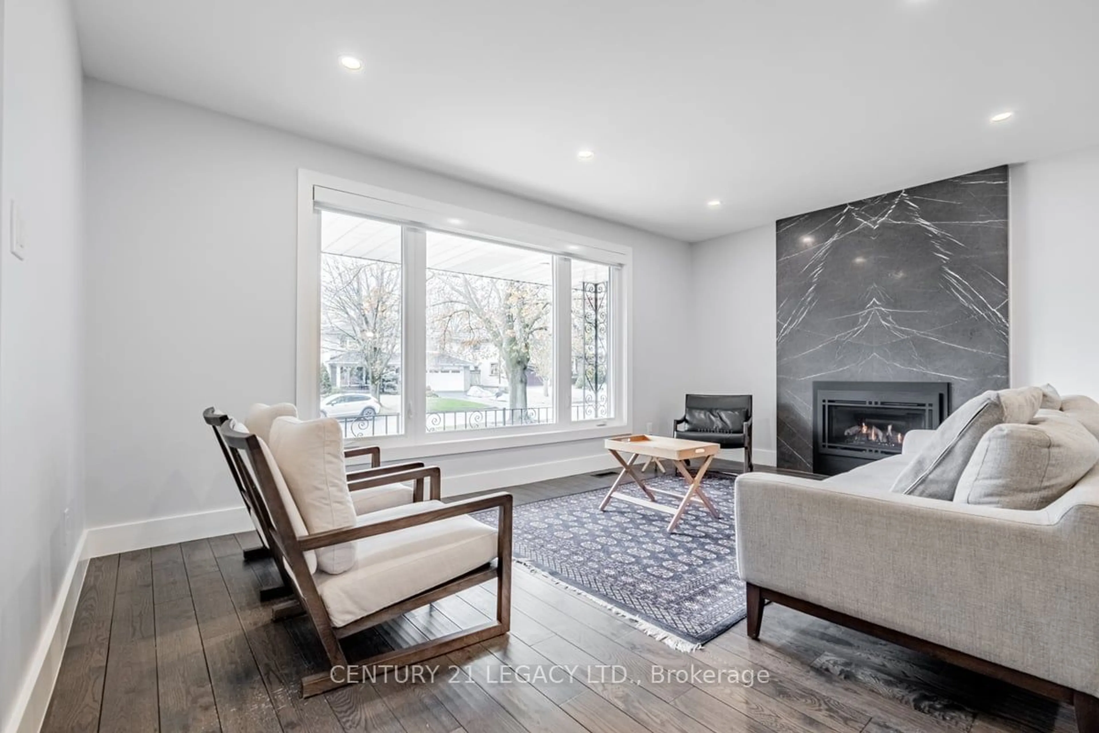 Living room, wood floors for 22 Shortland Cres, Toronto Ontario M9R 2T3